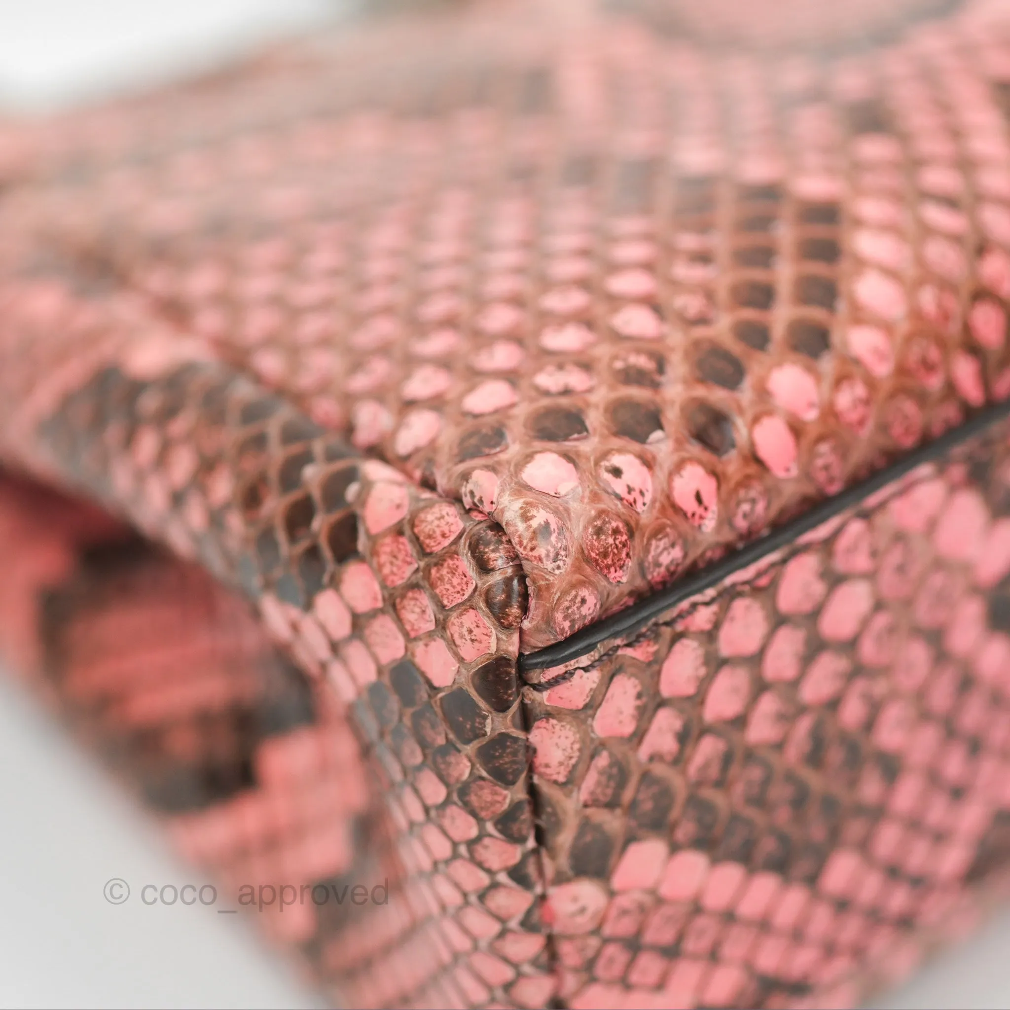 Fendi Micro Peekaboo Bag Pink Python Silver Hardware
