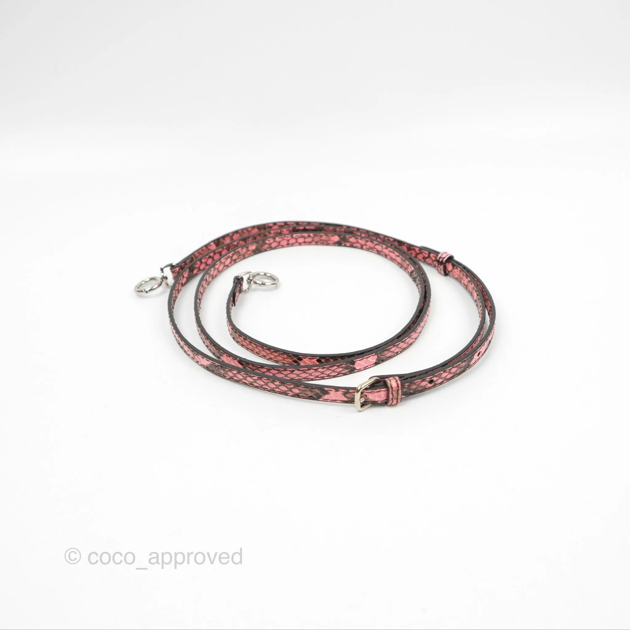 Fendi Micro Peekaboo Bag Pink Python Silver Hardware