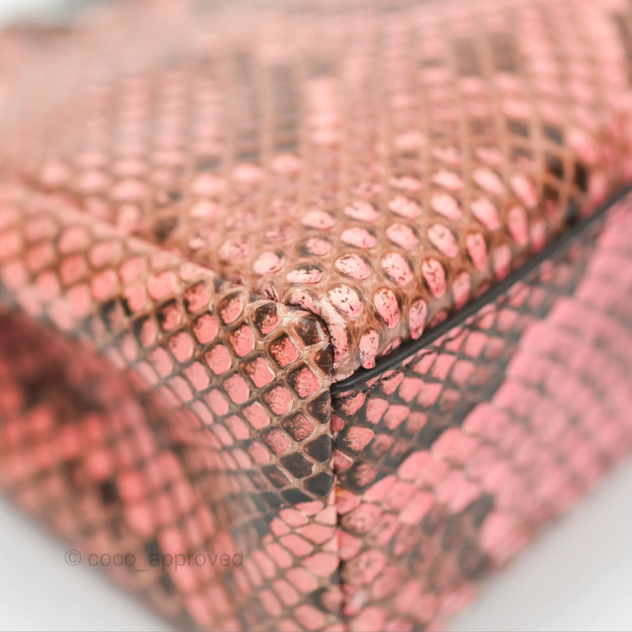 Fendi Micro Peekaboo Bag Pink Python Silver Hardware