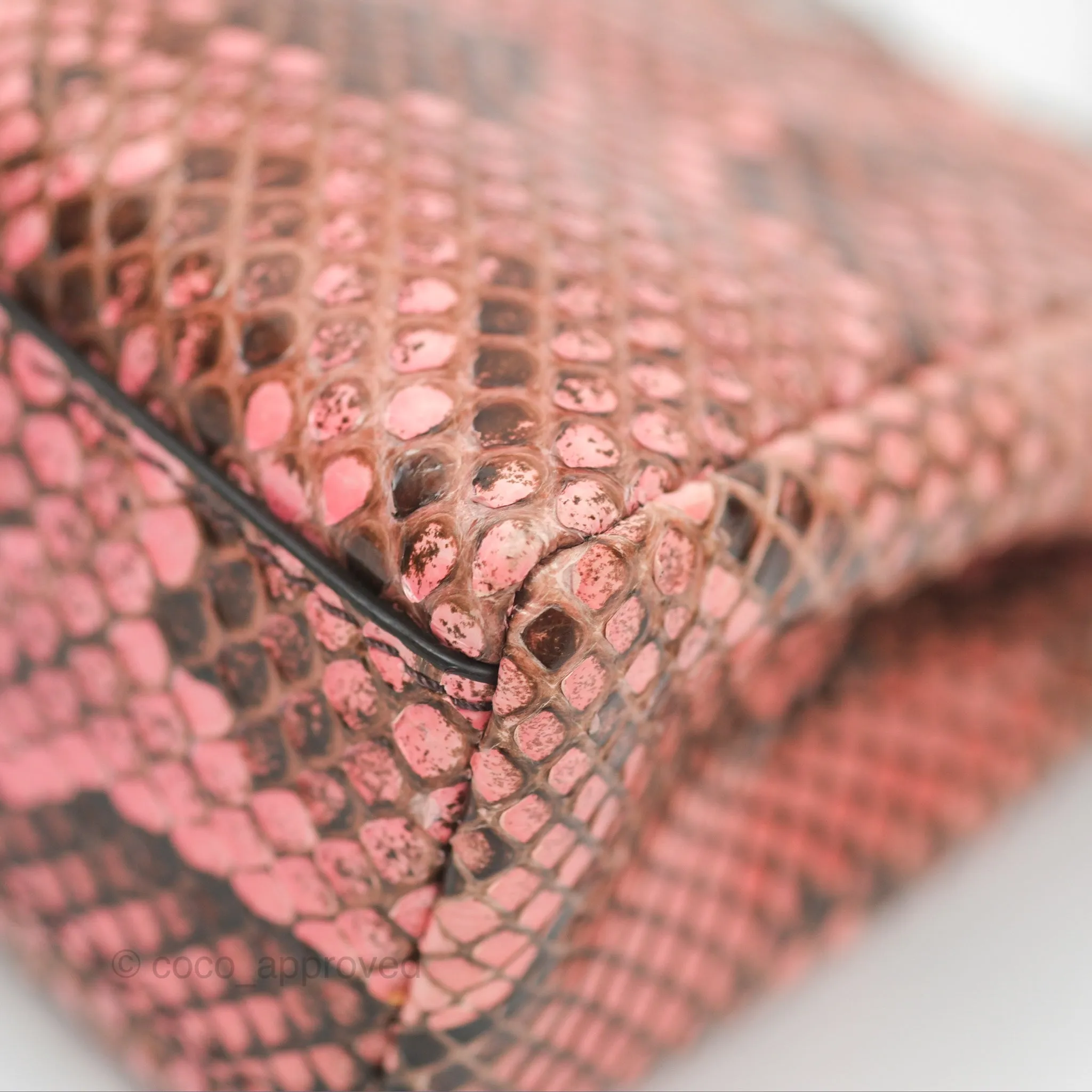 Fendi Micro Peekaboo Bag Pink Python Silver Hardware