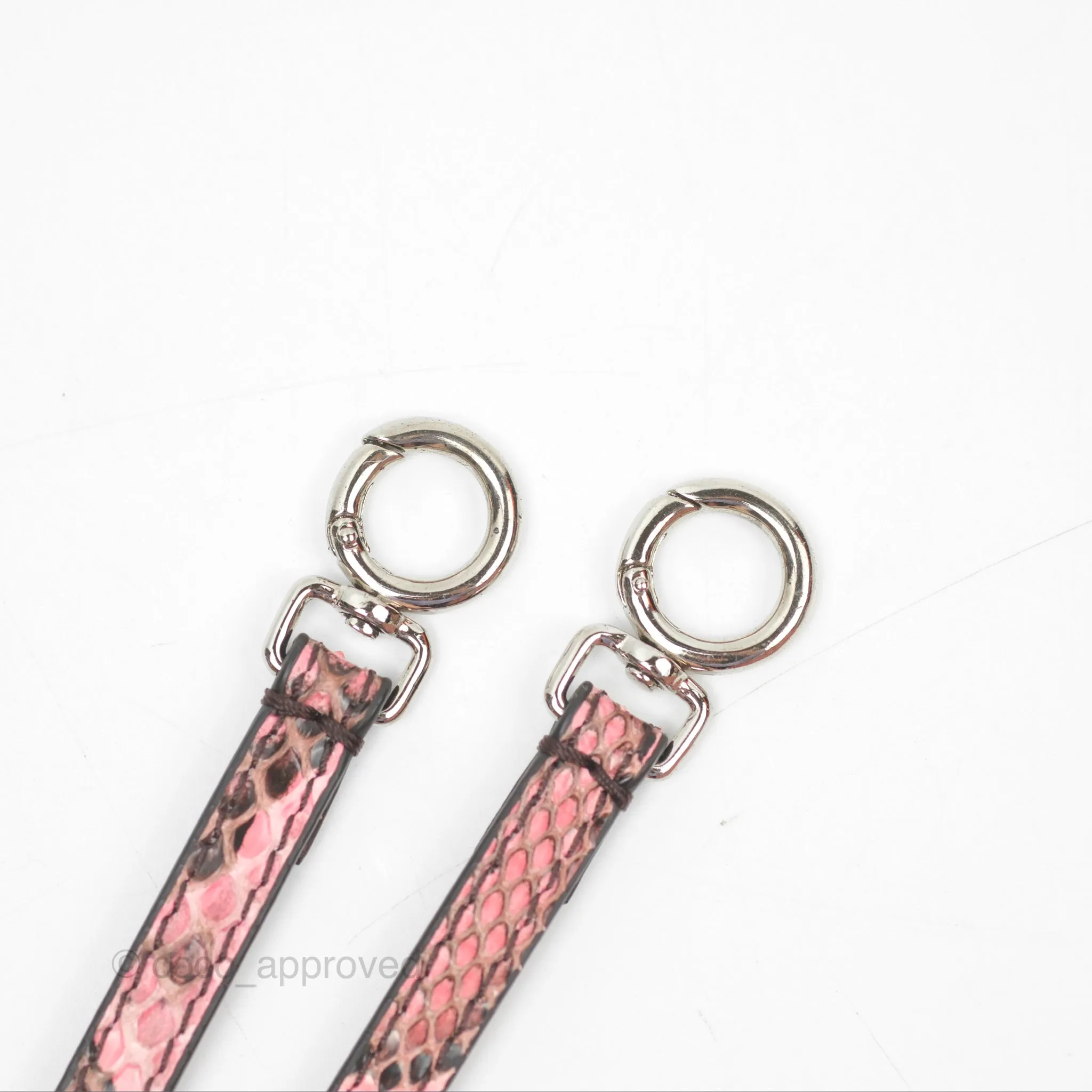 Fendi Micro Peekaboo Bag Pink Python Silver Hardware