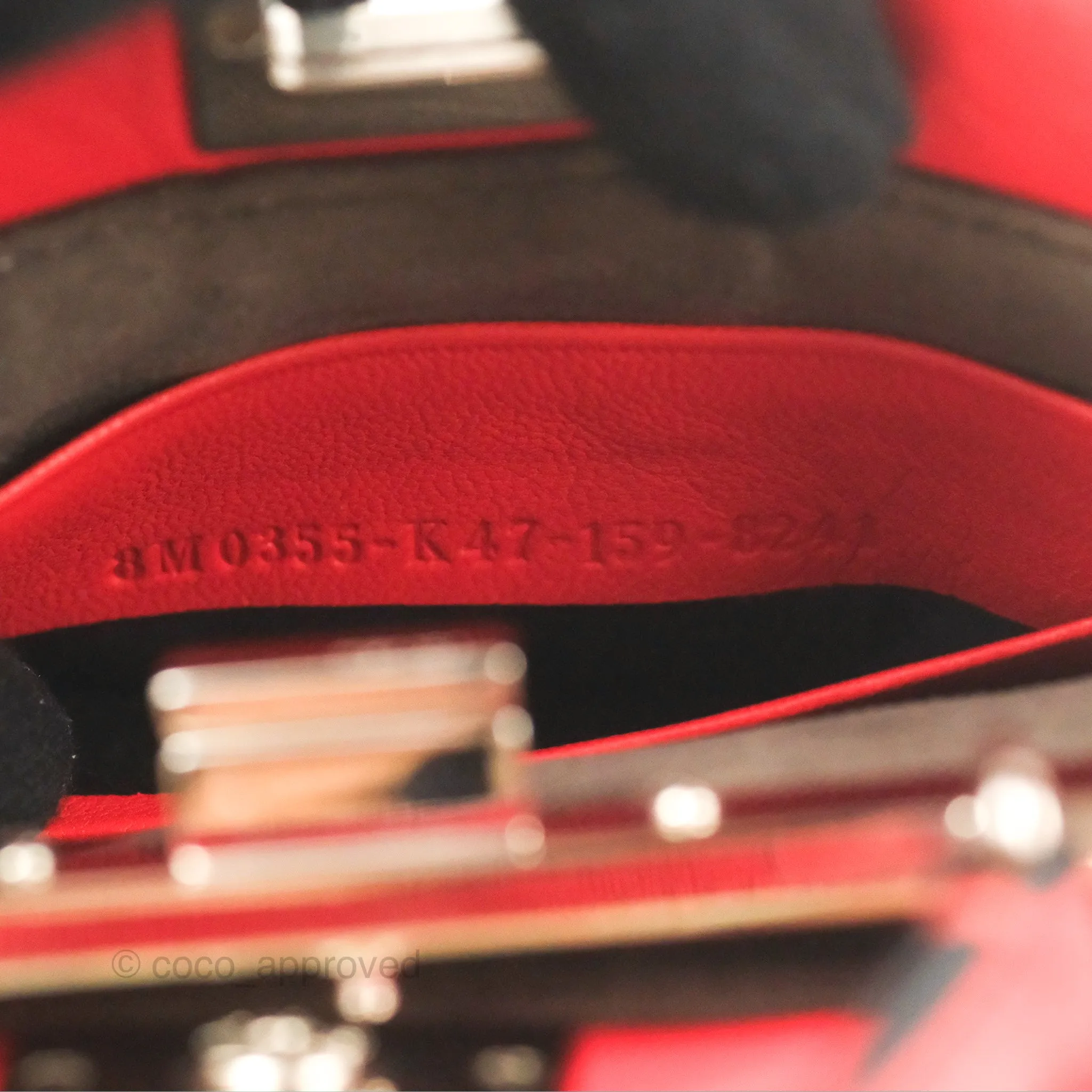 Fendi Micro Peekaboo Bag Red Calfskin Silver Hardware