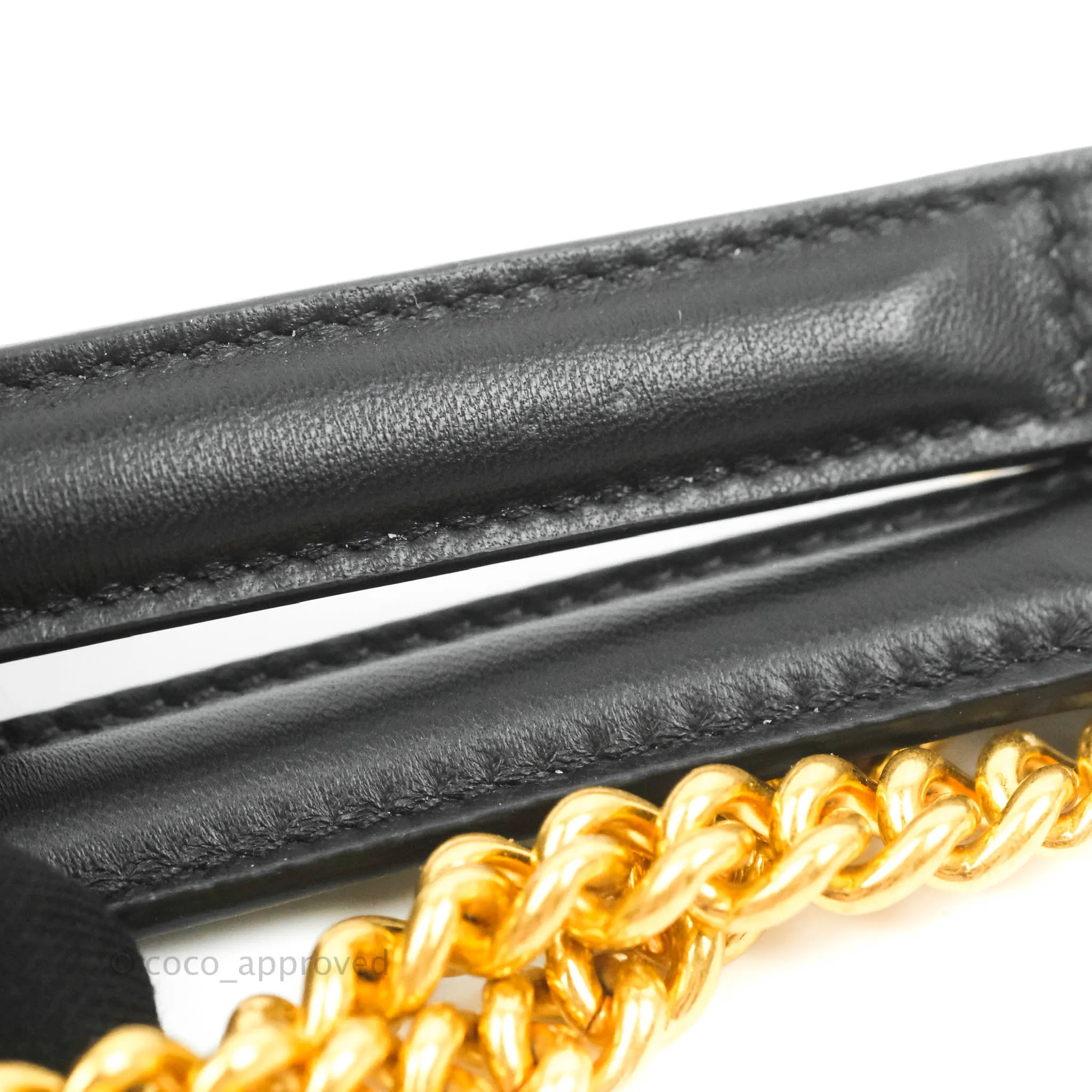 Fendi Mini Baguette Chain Bag Bi-Color Brown/Black Nappa