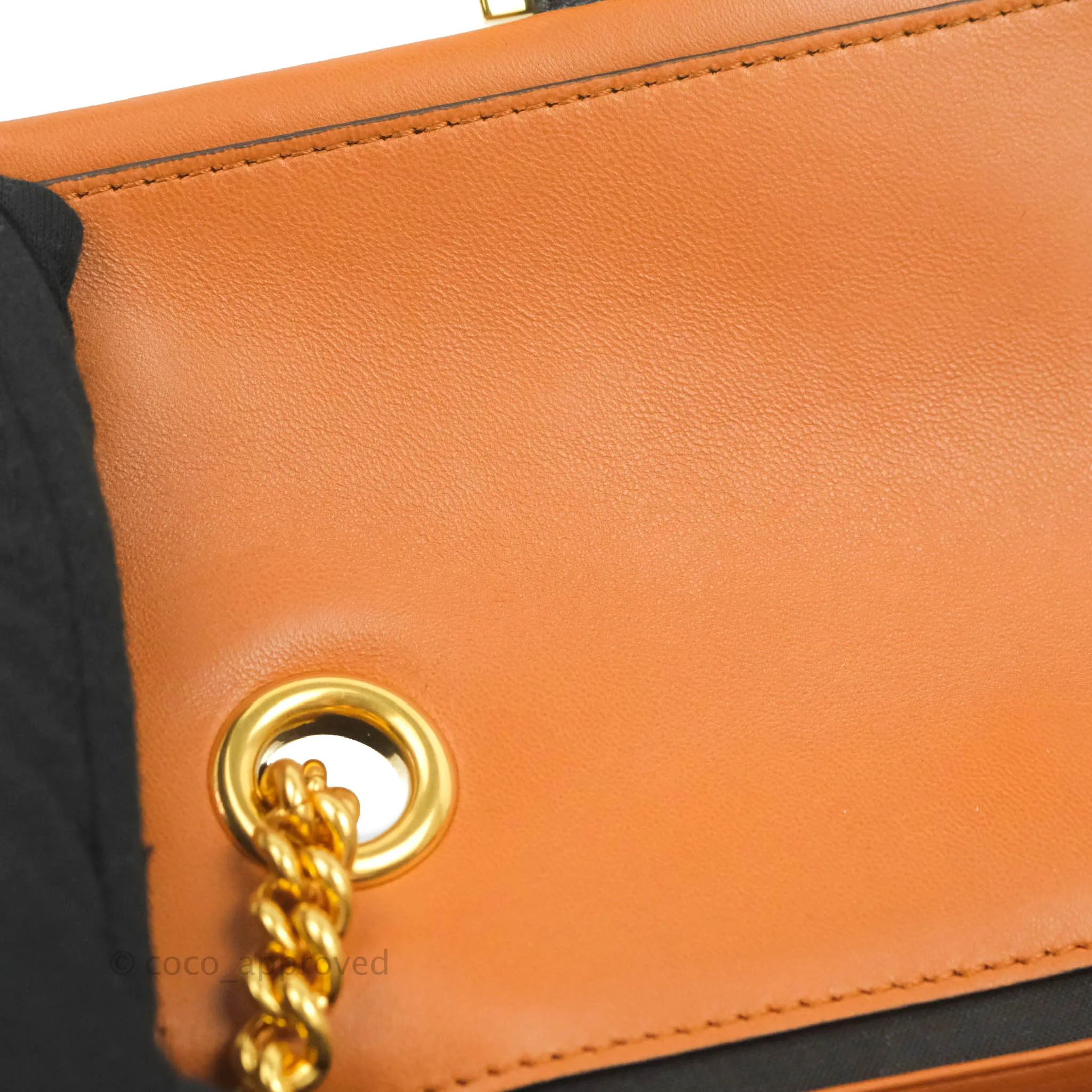 Fendi Mini Baguette Chain Bag Bi-Color Brown/Black Nappa