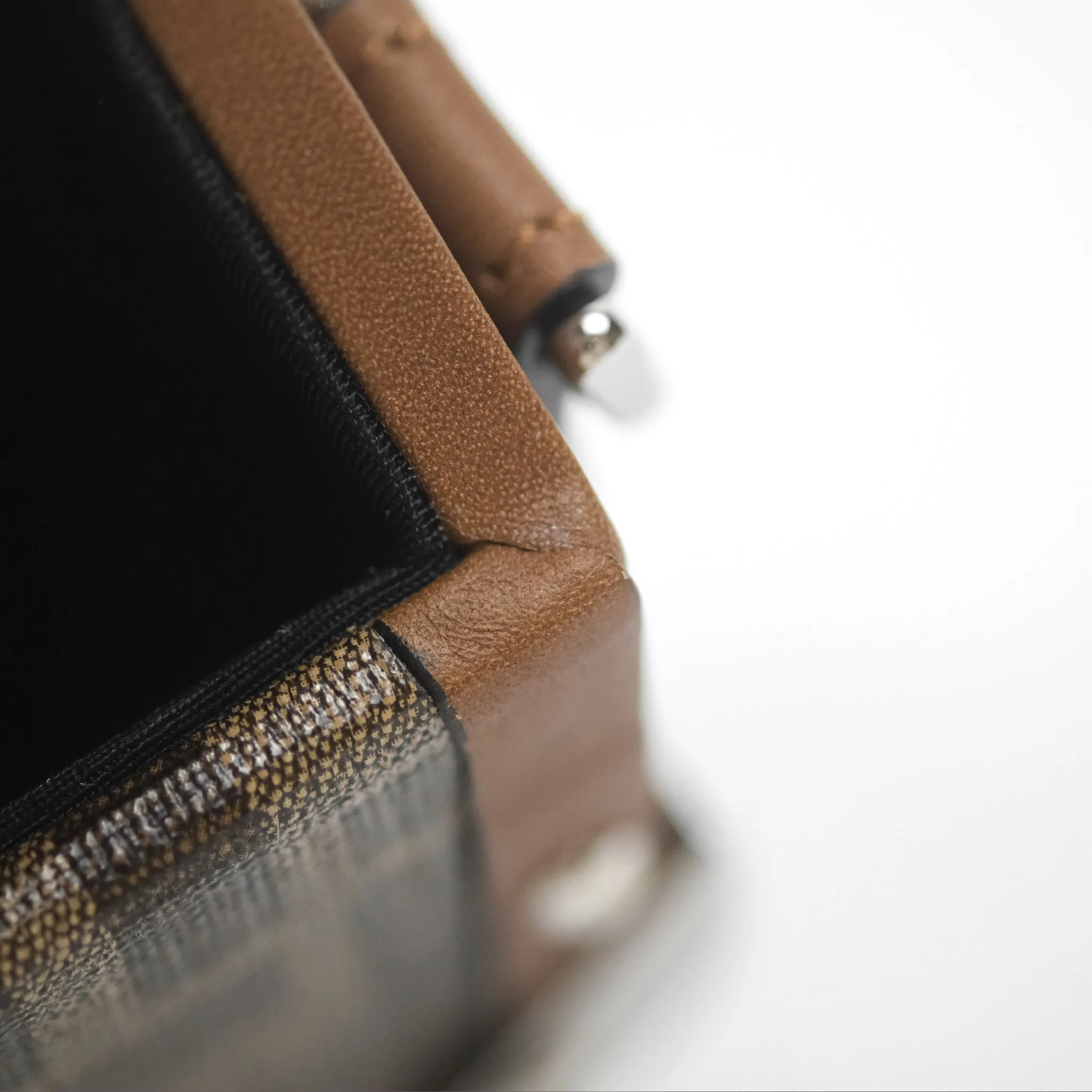 Fendi Mini Baguette Trunk Brown Zucca Canvas