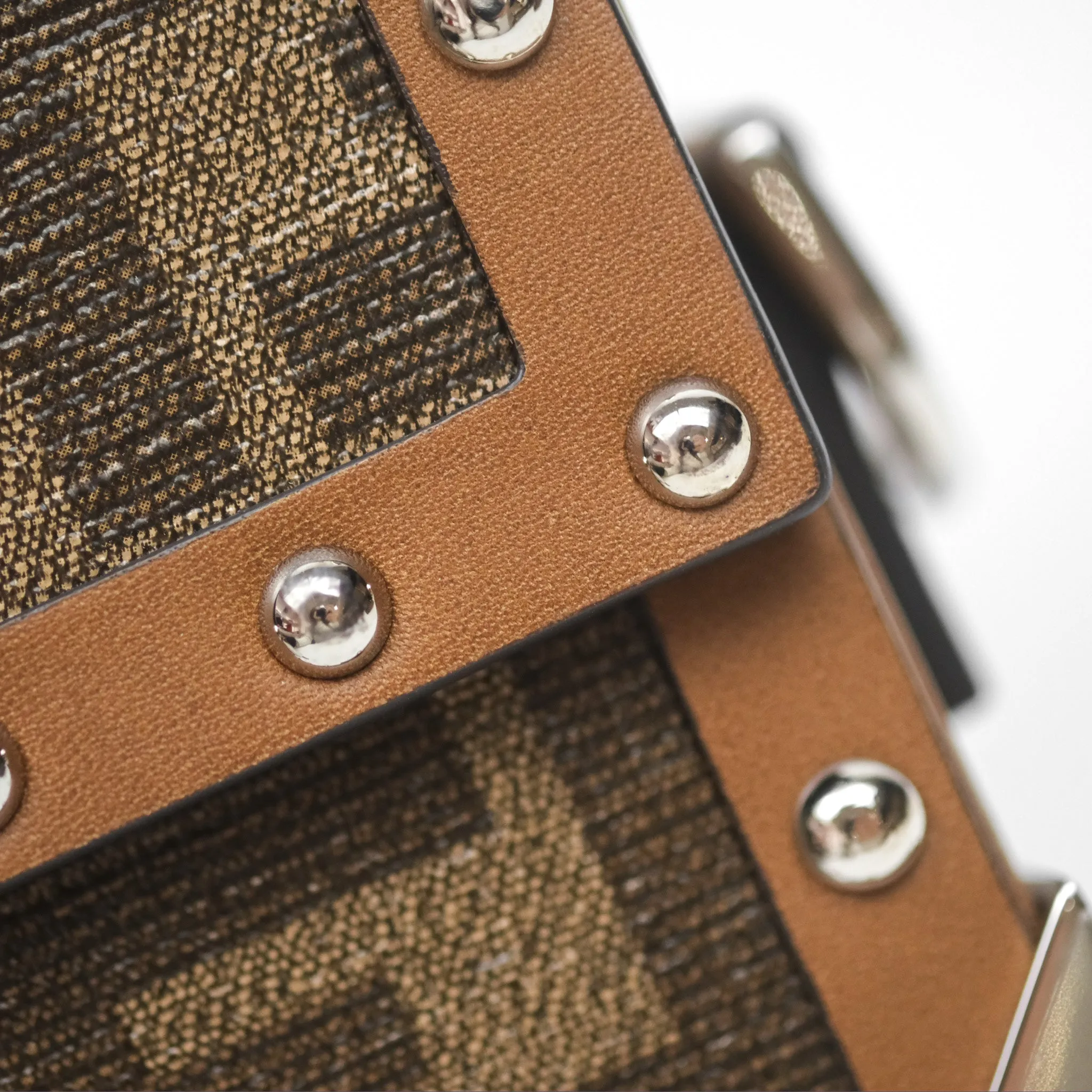 Fendi Mini Baguette Trunk Brown Zucca Canvas