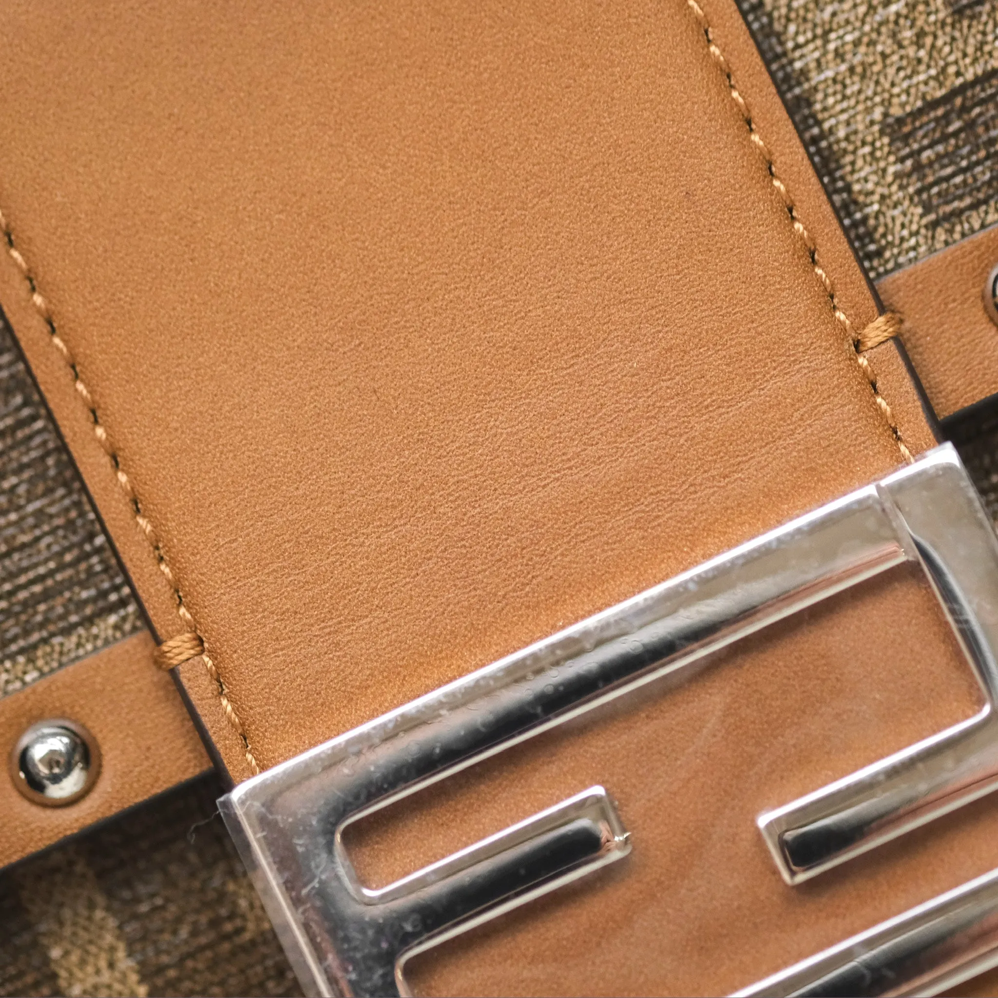 Fendi Mini Baguette Trunk Brown Zucca Canvas