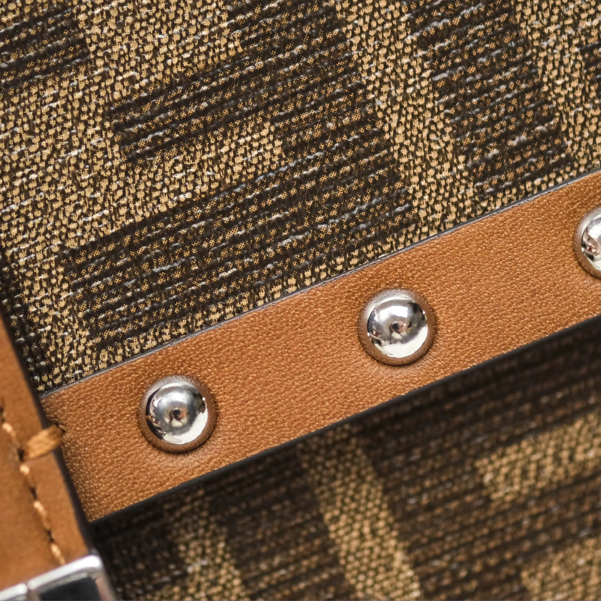 Fendi Mini Baguette Trunk Brown Zucca Canvas
