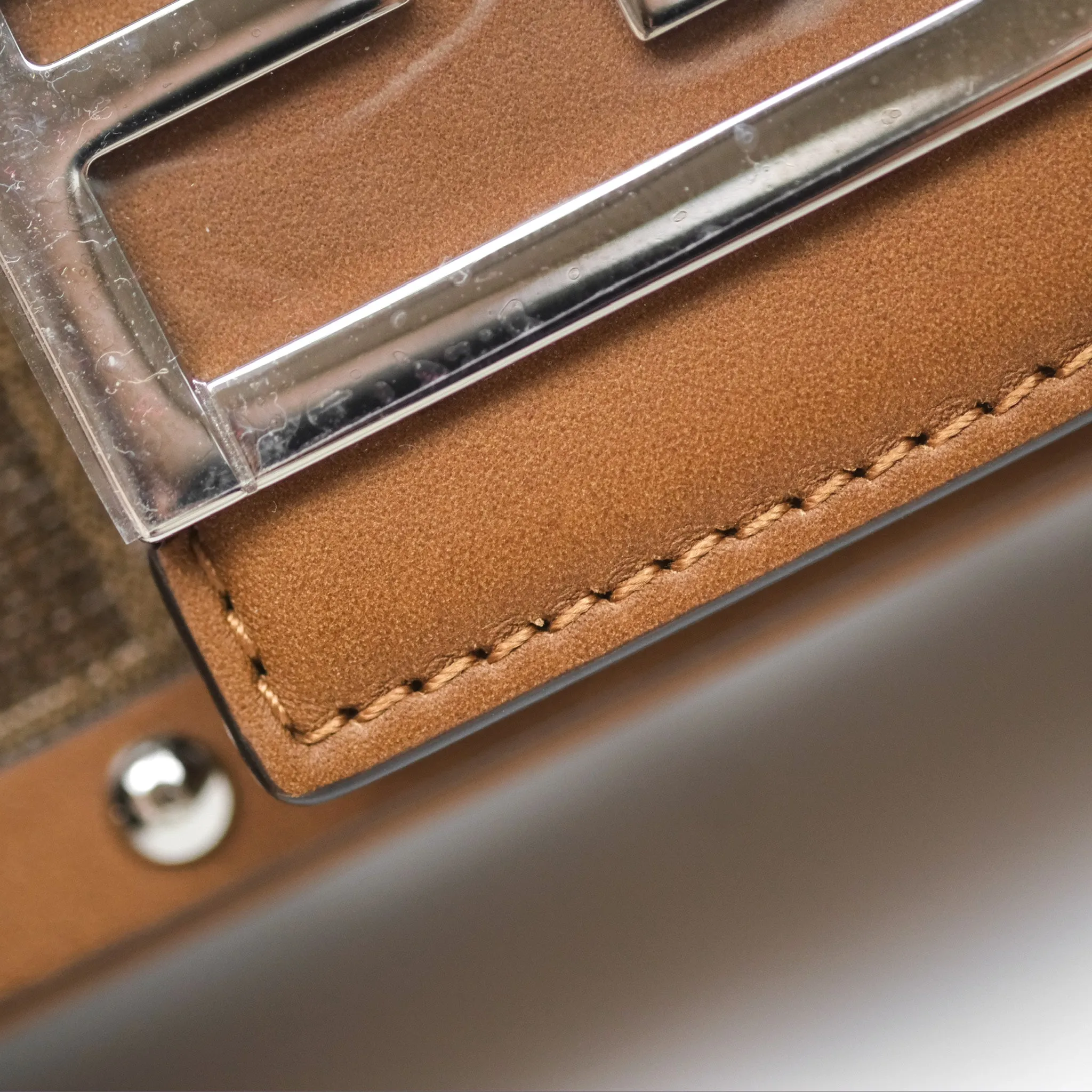 Fendi Mini Baguette Trunk Brown Zucca Canvas