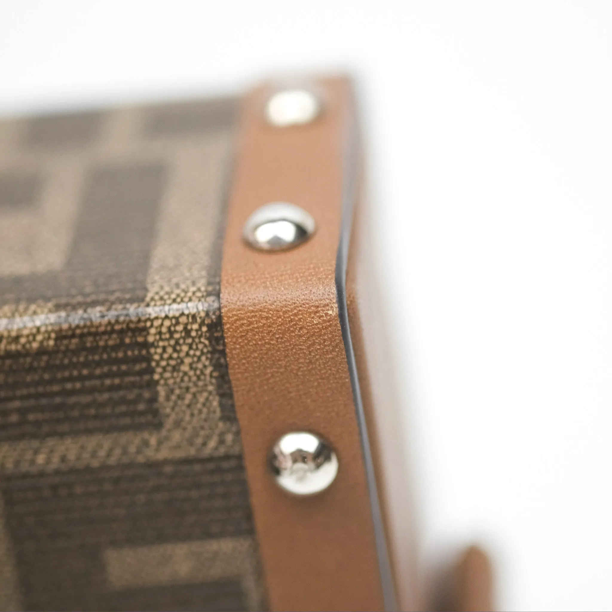 Fendi Mini Baguette Trunk Brown Zucca Canvas