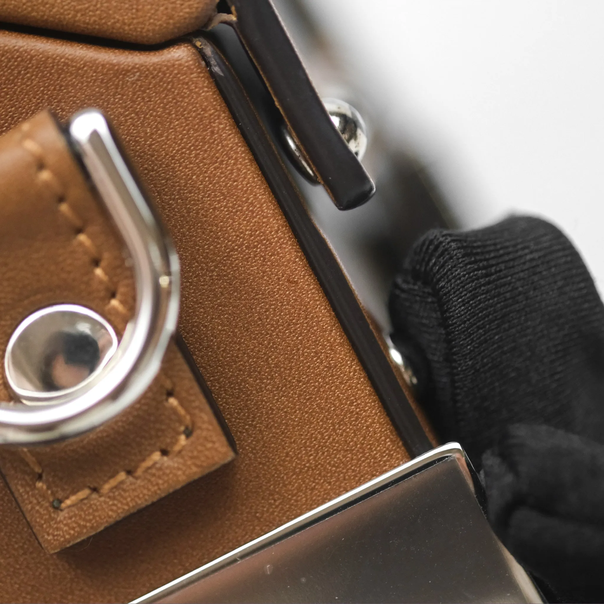 Fendi Mini Baguette Trunk Brown Zucca Canvas