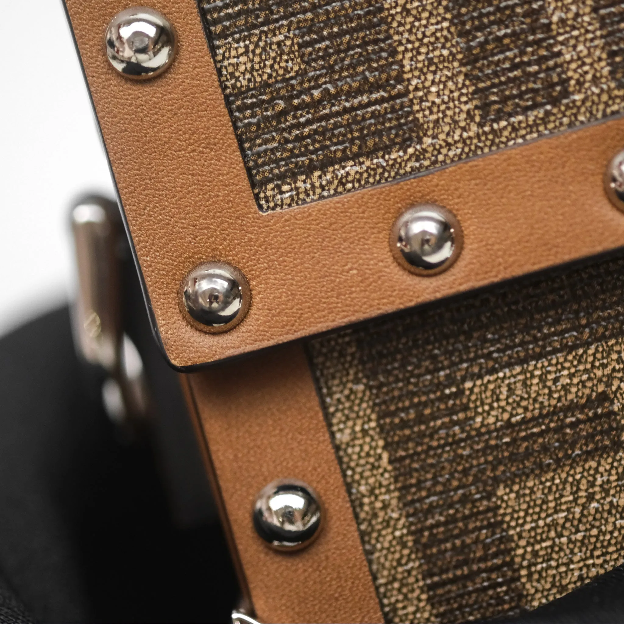 Fendi Mini Baguette Trunk Brown Zucca Canvas