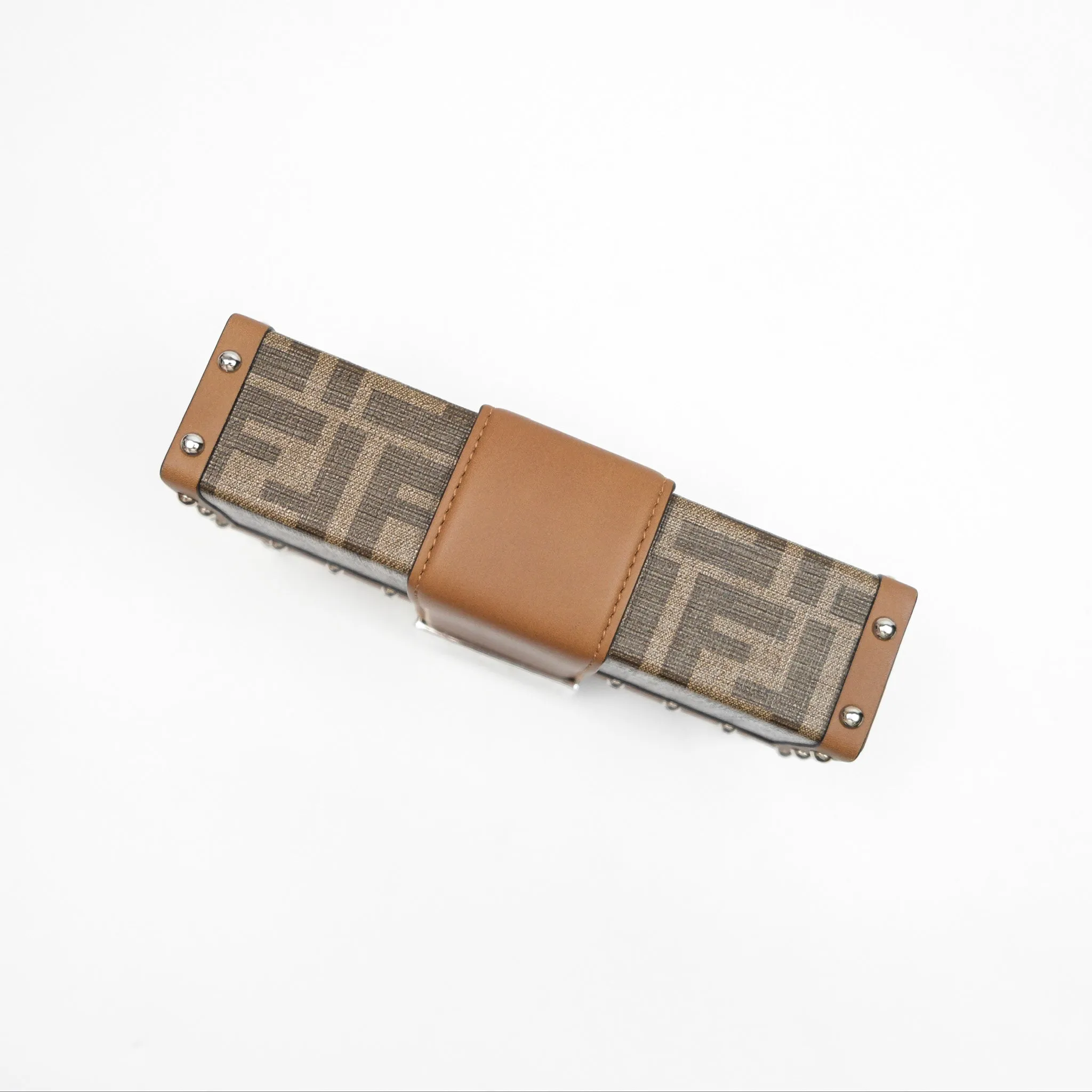 Fendi Mini Baguette Trunk Brown Zucca Canvas