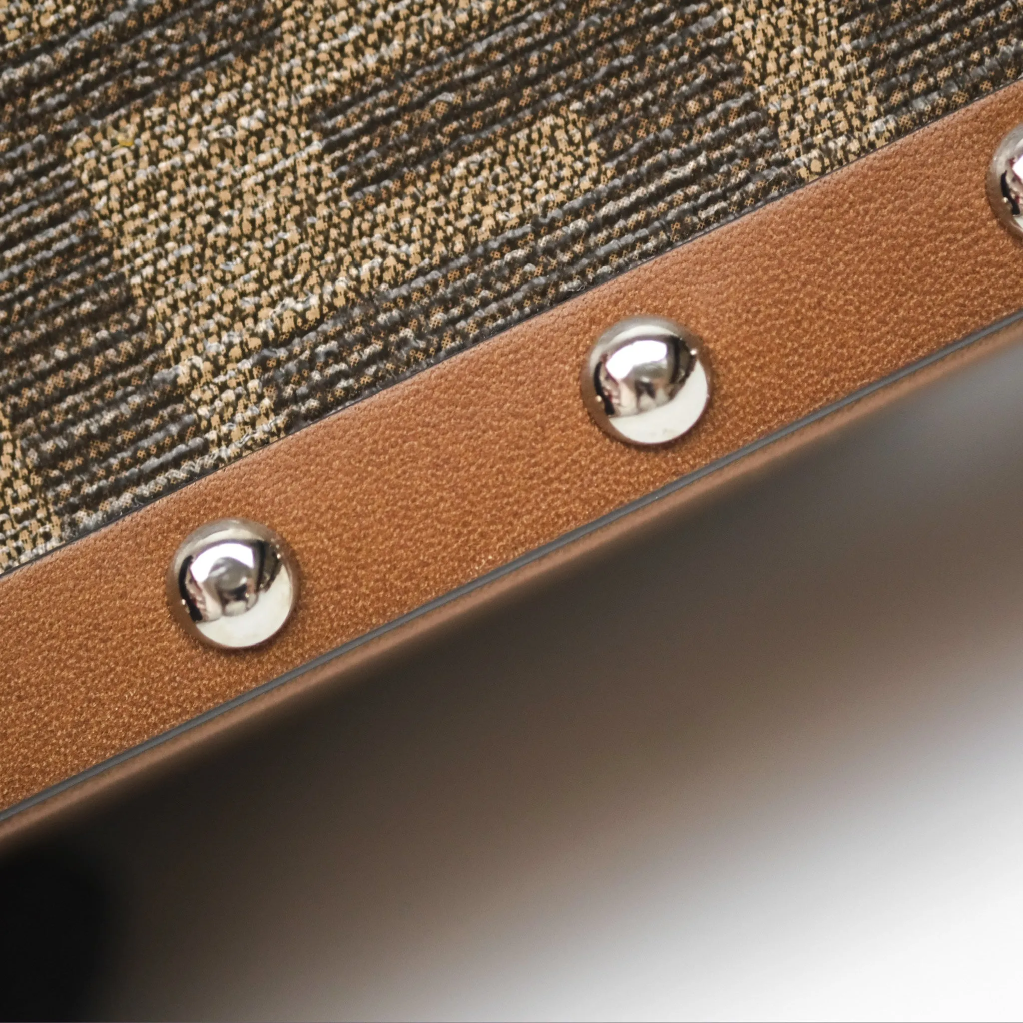 Fendi Mini Baguette Trunk Brown Zucca Canvas