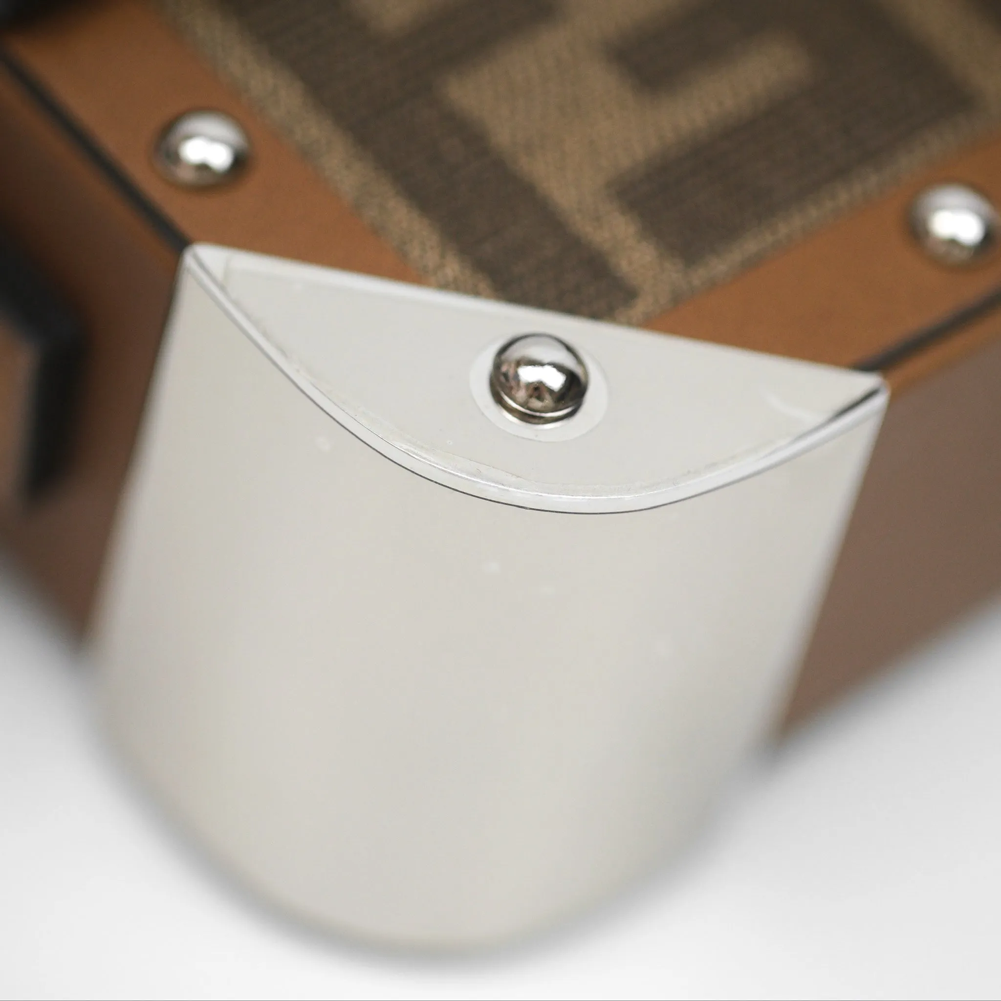 Fendi Mini Baguette Trunk Brown Zucca Canvas