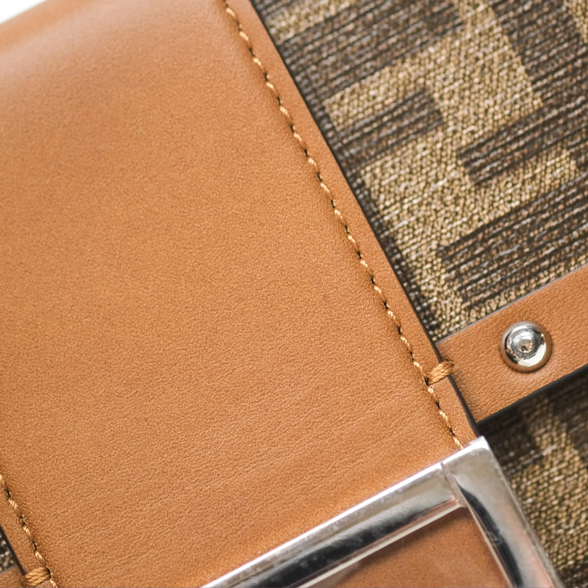 Fendi Mini Baguette Trunk Brown Zucca Canvas
