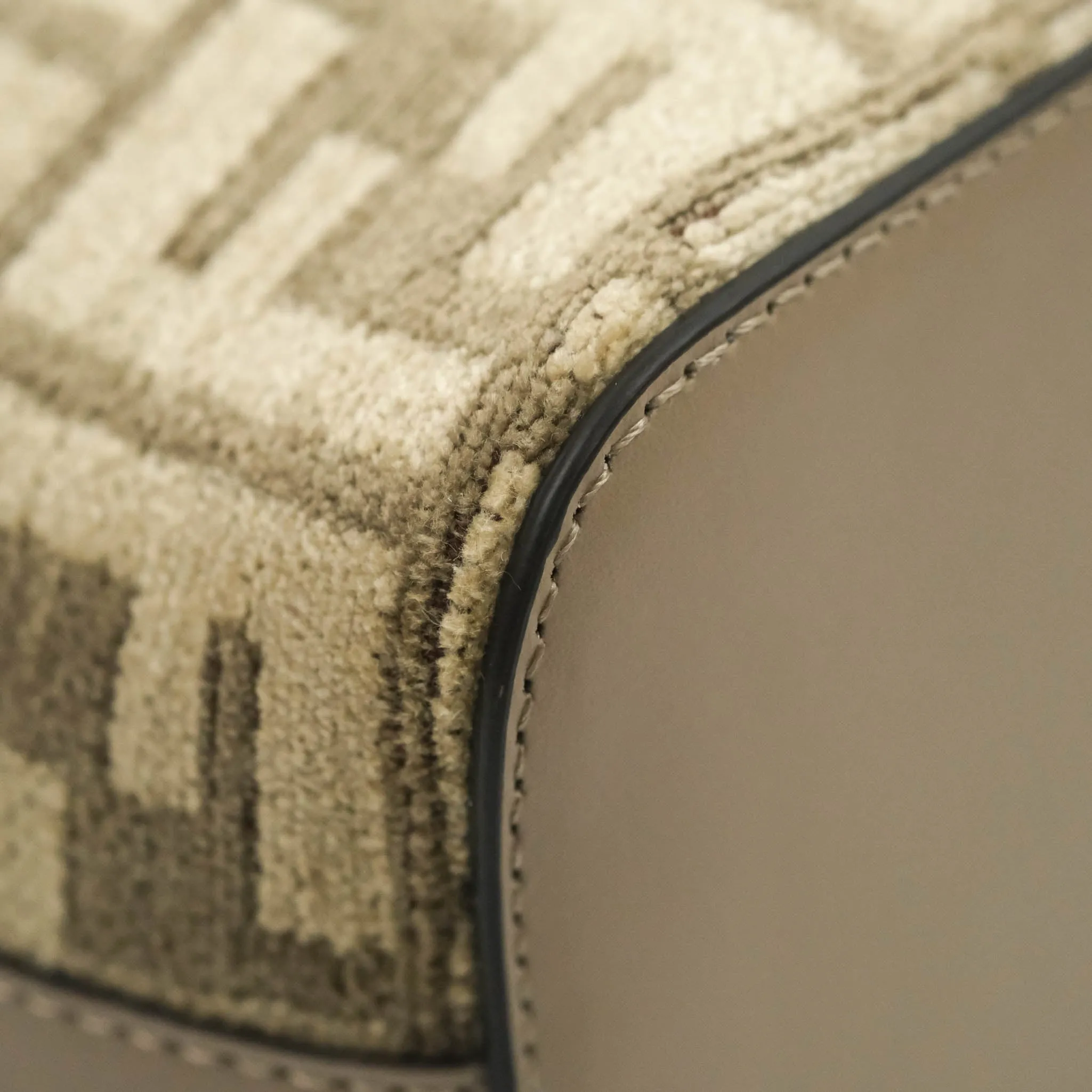 Fendi Mini Mon Tresor Bucket Bag Dove Grey Tapestry Fabric