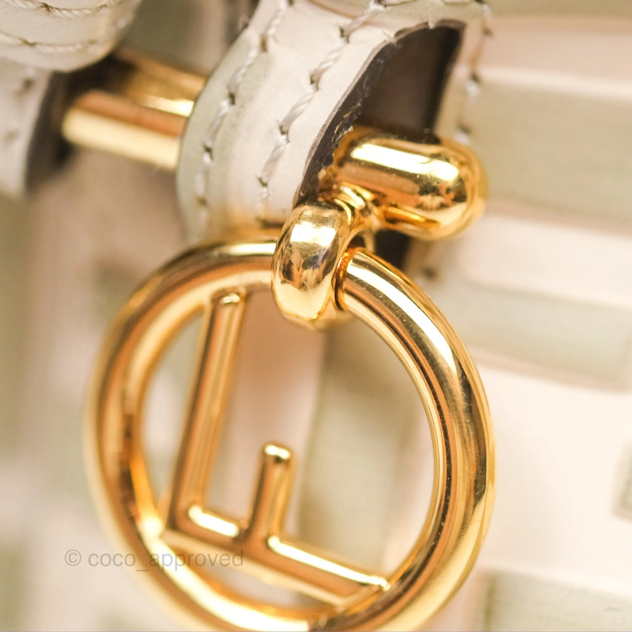 Fendi Mini Mon Tresor Bucket Bag FF Motif Beige