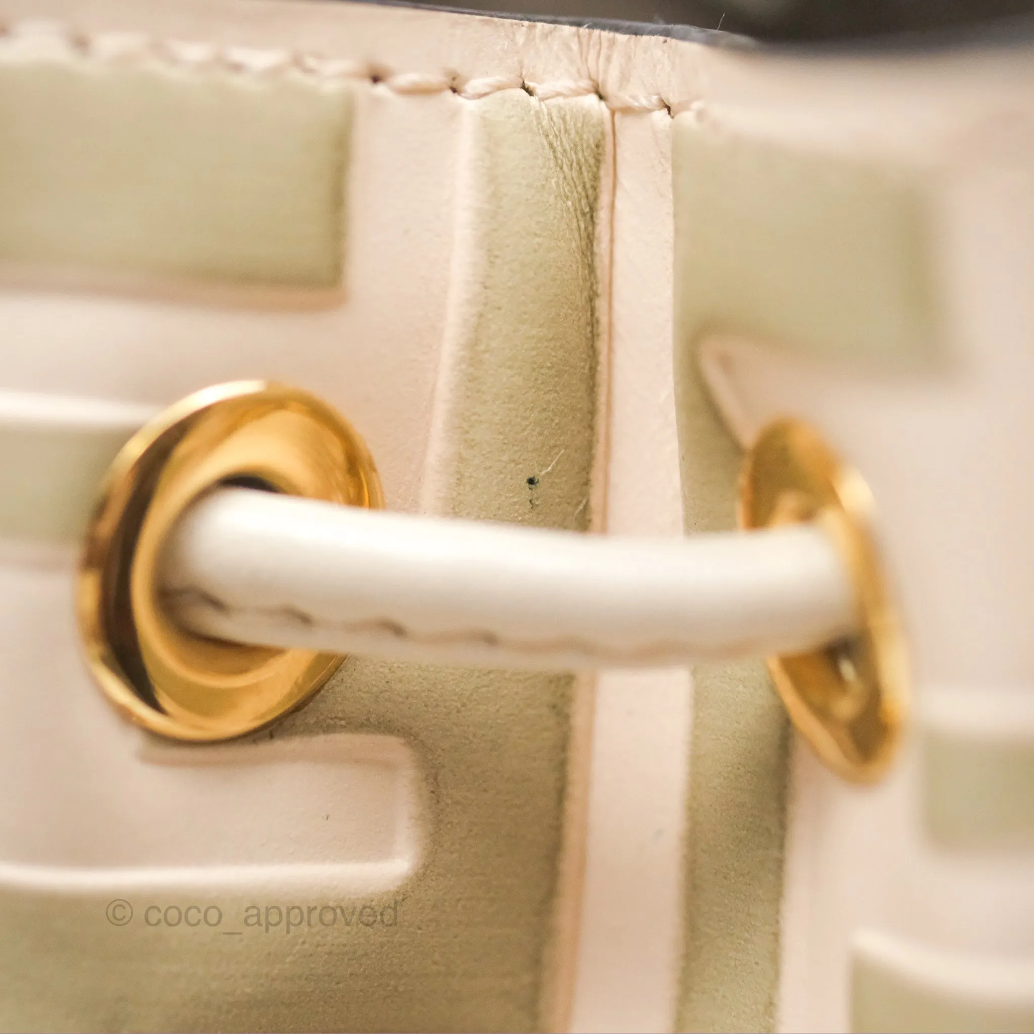 Fendi Mini Mon Tresor Bucket Bag FF Motif Beige