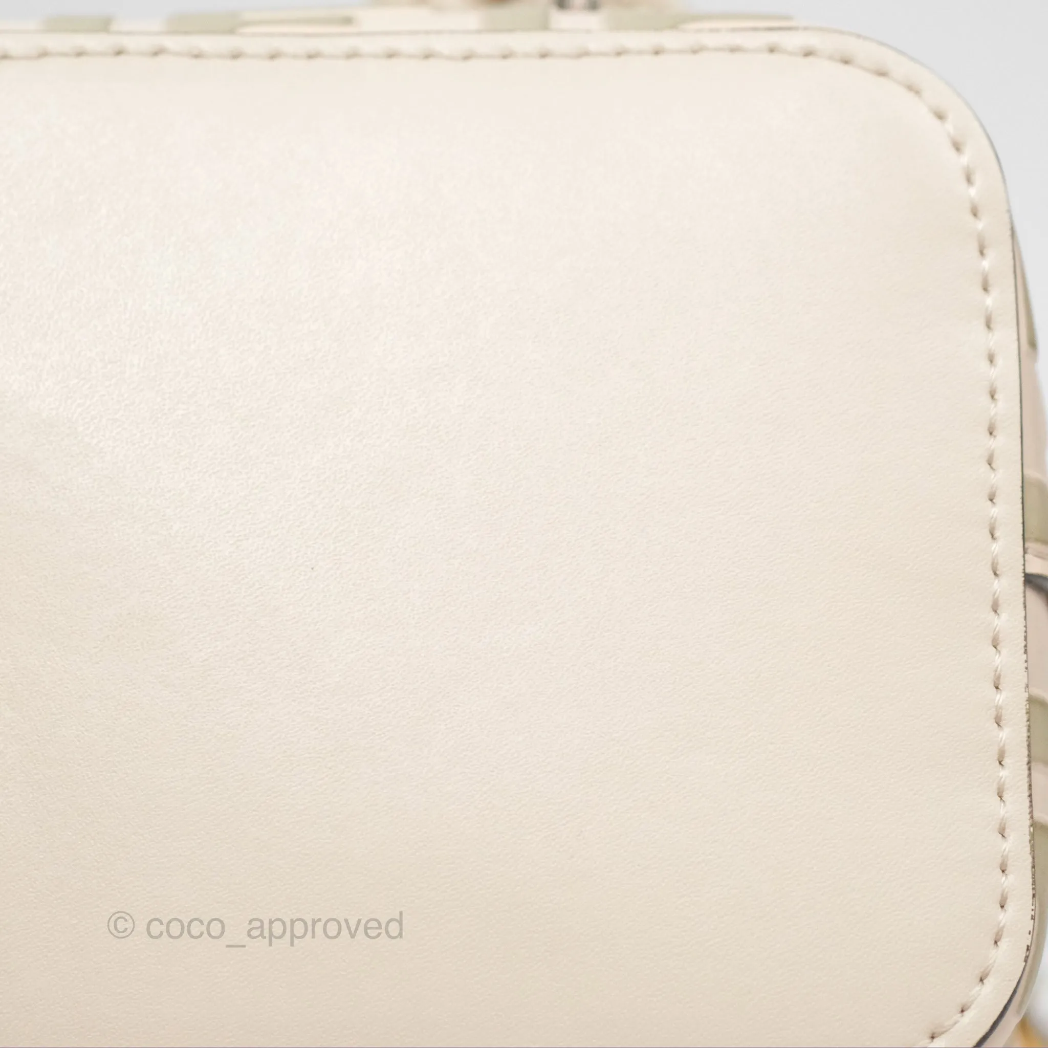 Fendi Mini Mon Tresor Bucket Bag FF Motif Beige