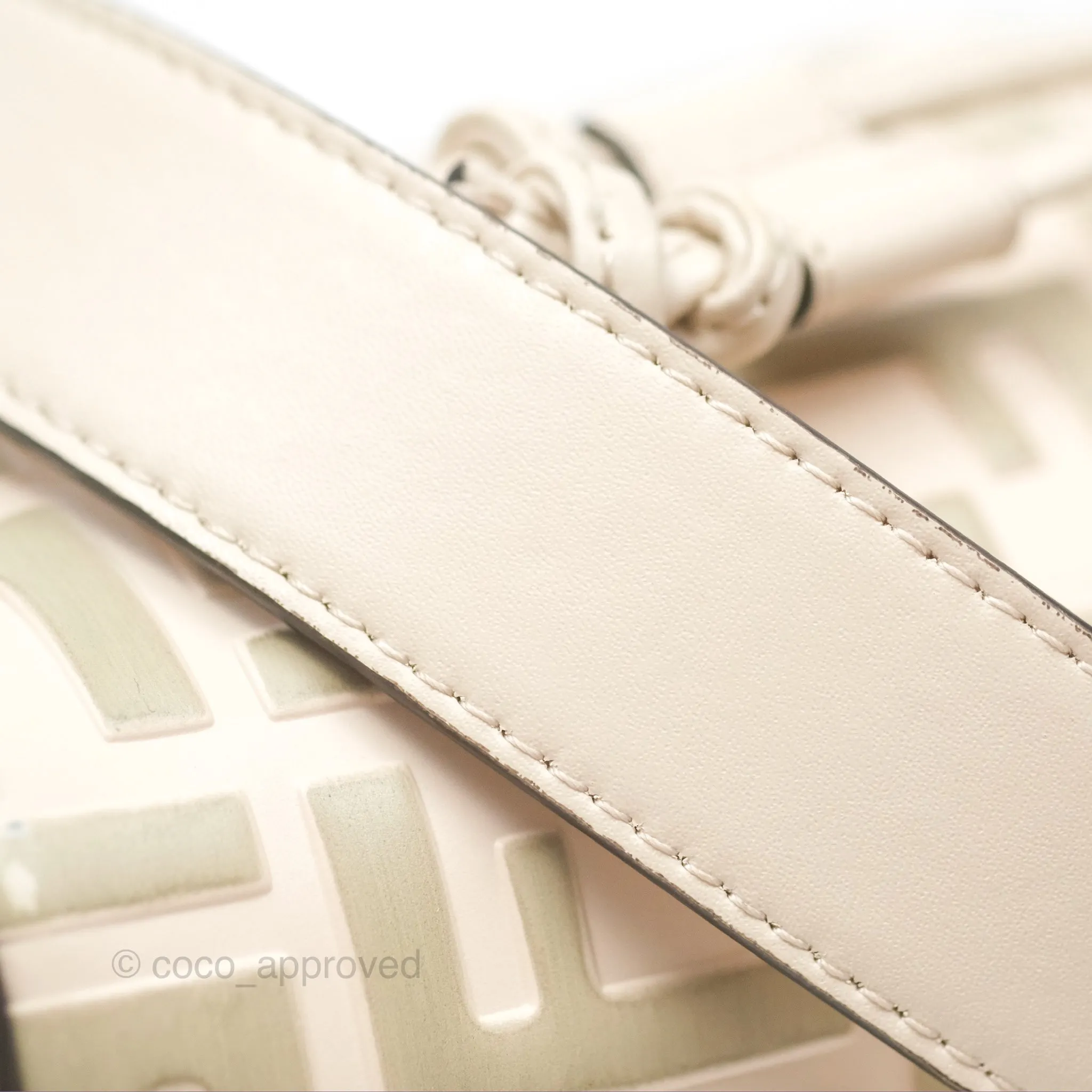 Fendi Mini Mon Tresor Bucket Bag FF Motif Beige