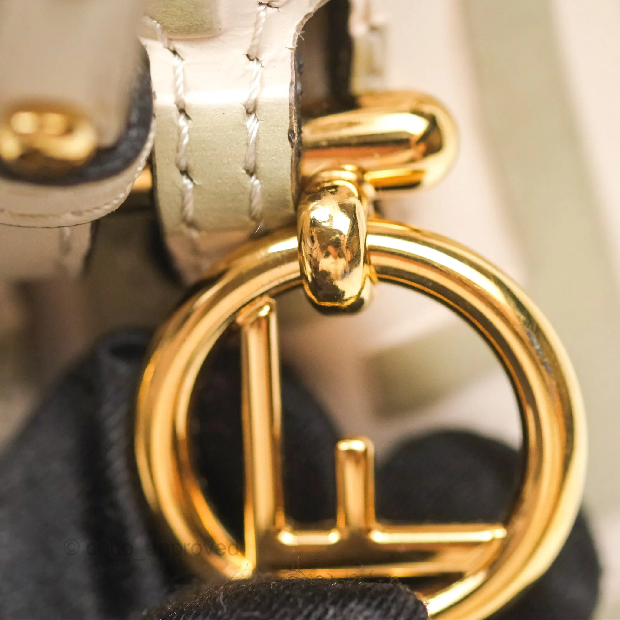 Fendi Mini Mon Tresor Bucket Bag FF Motif Beige