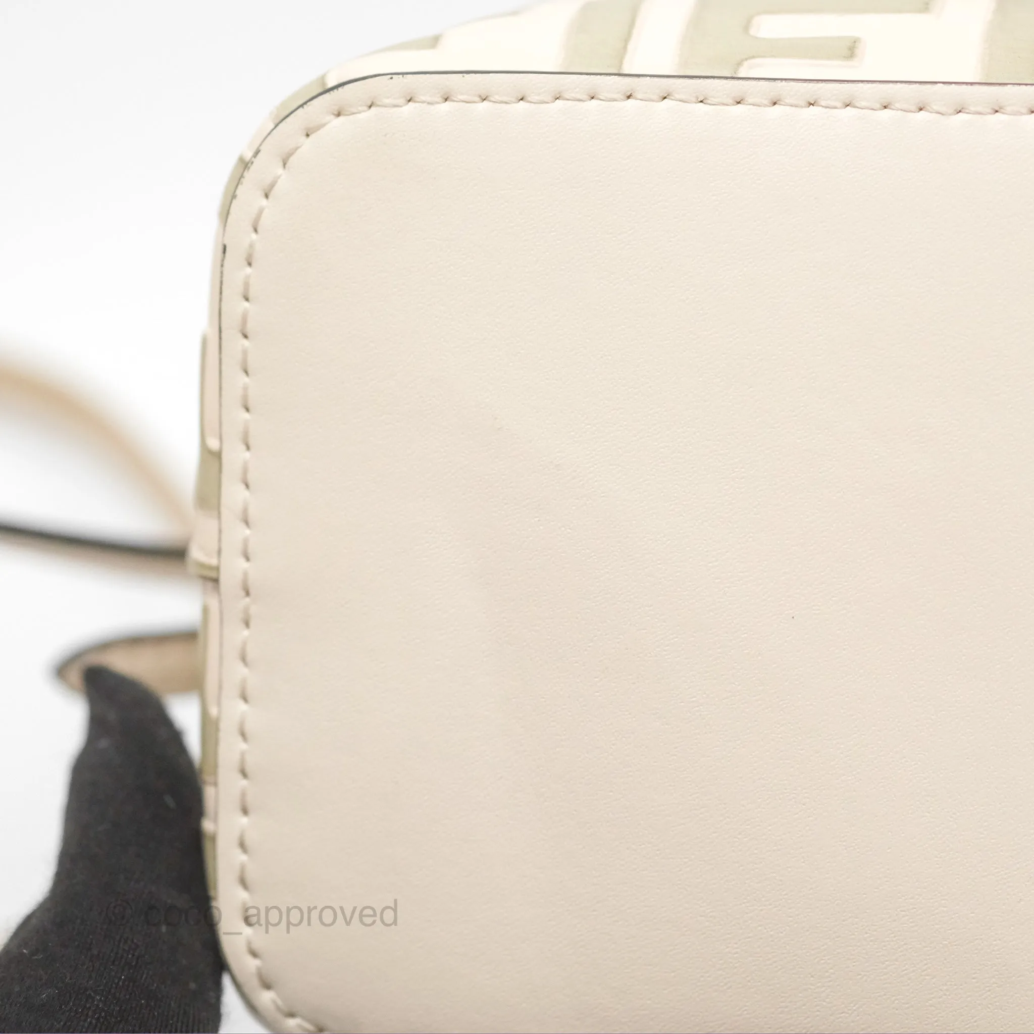 Fendi Mini Mon Tresor Bucket Bag FF Motif Beige