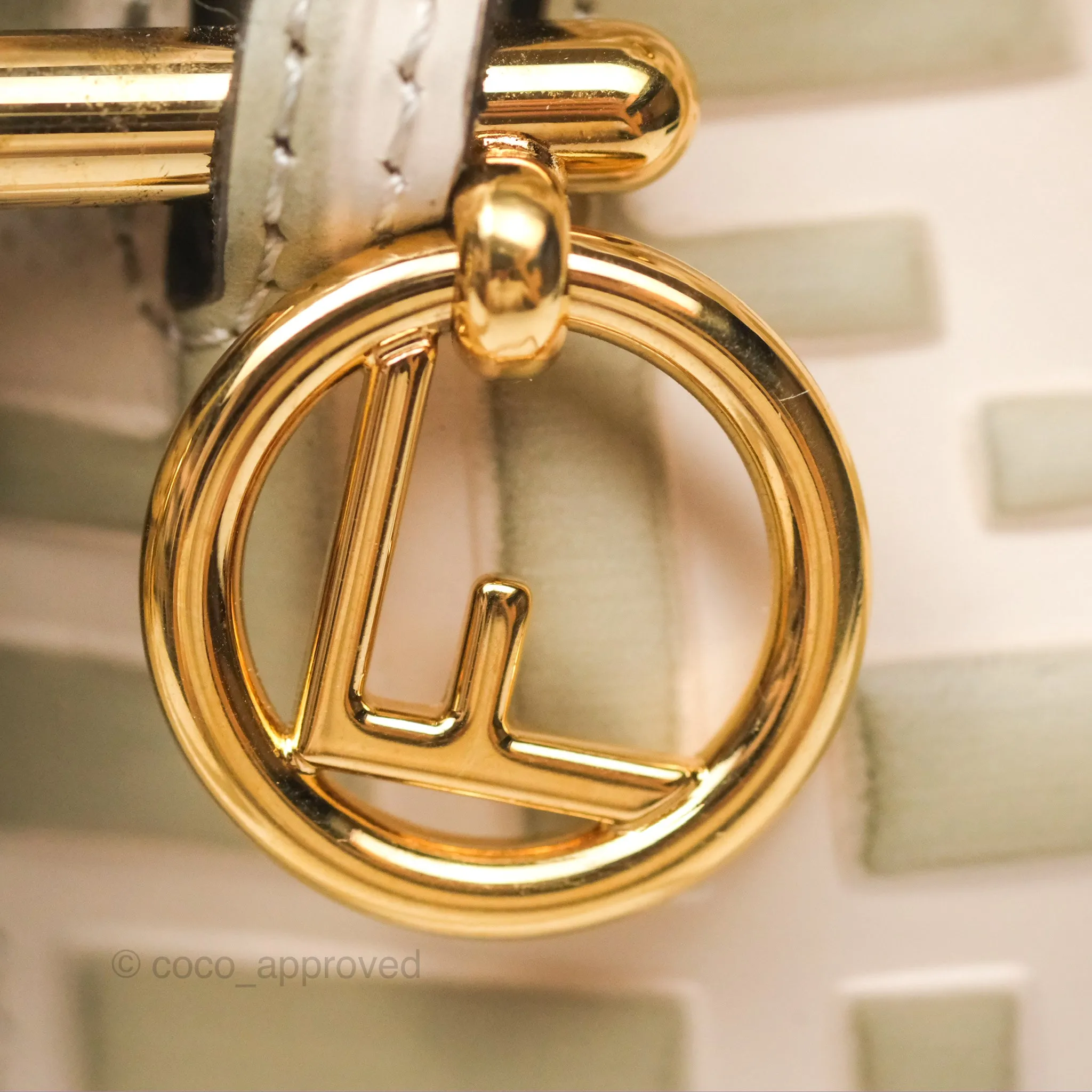 Fendi Mini Mon Tresor Bucket Bag FF Motif Beige