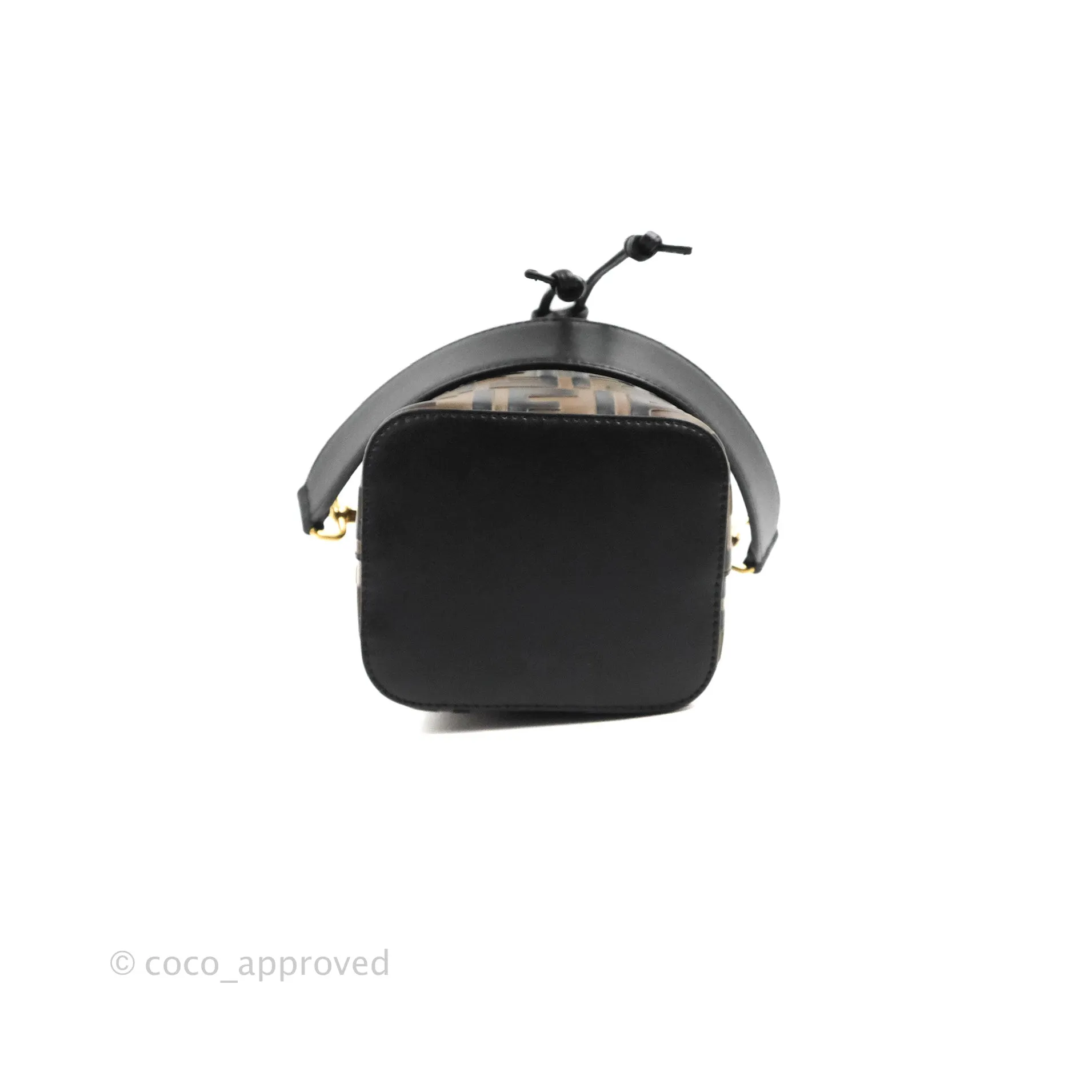 Fendi Mini Mon Tresor Bucket Bag FF Motif Brown