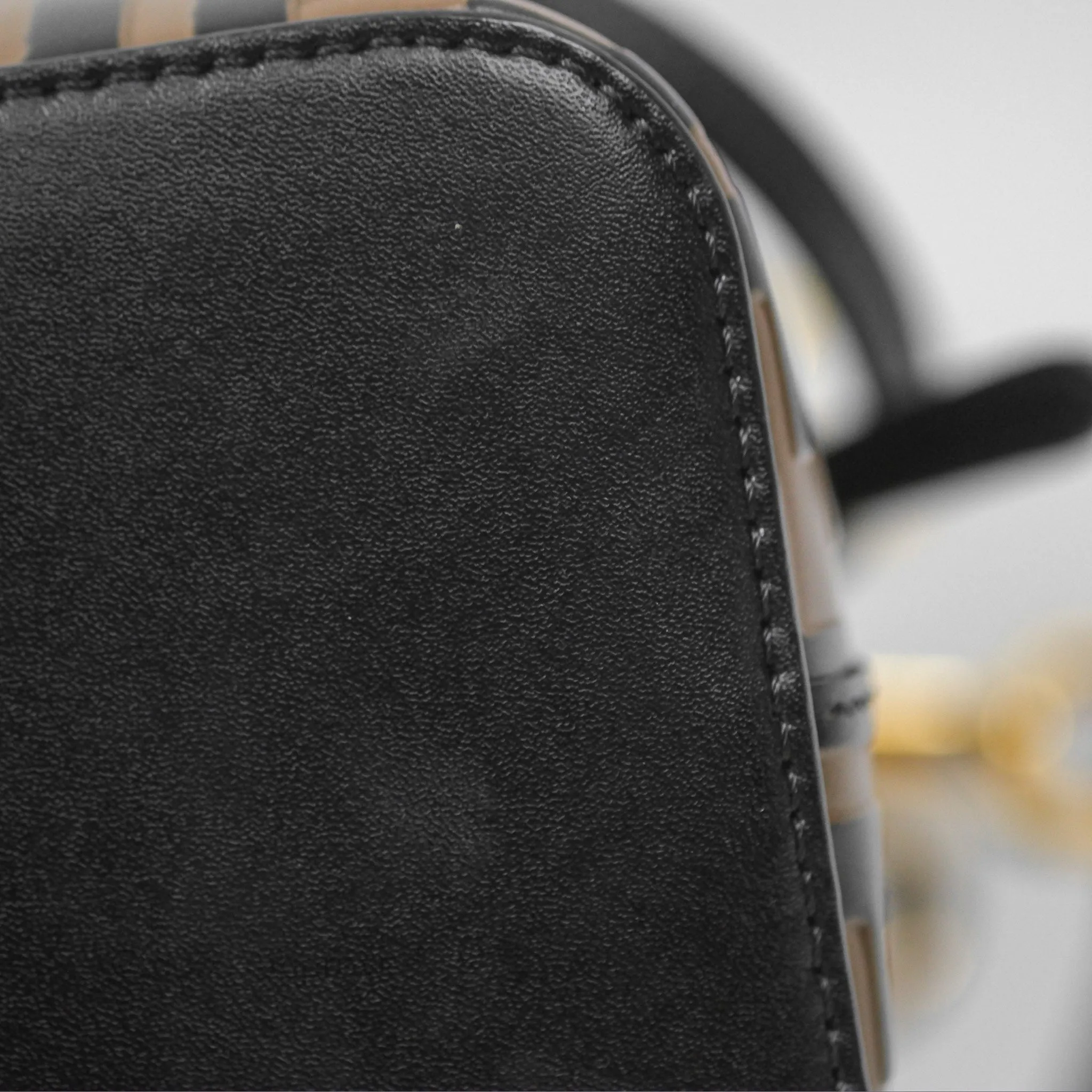 Fendi Mini Mon Tresor Bucket Bag FF Motif Brown