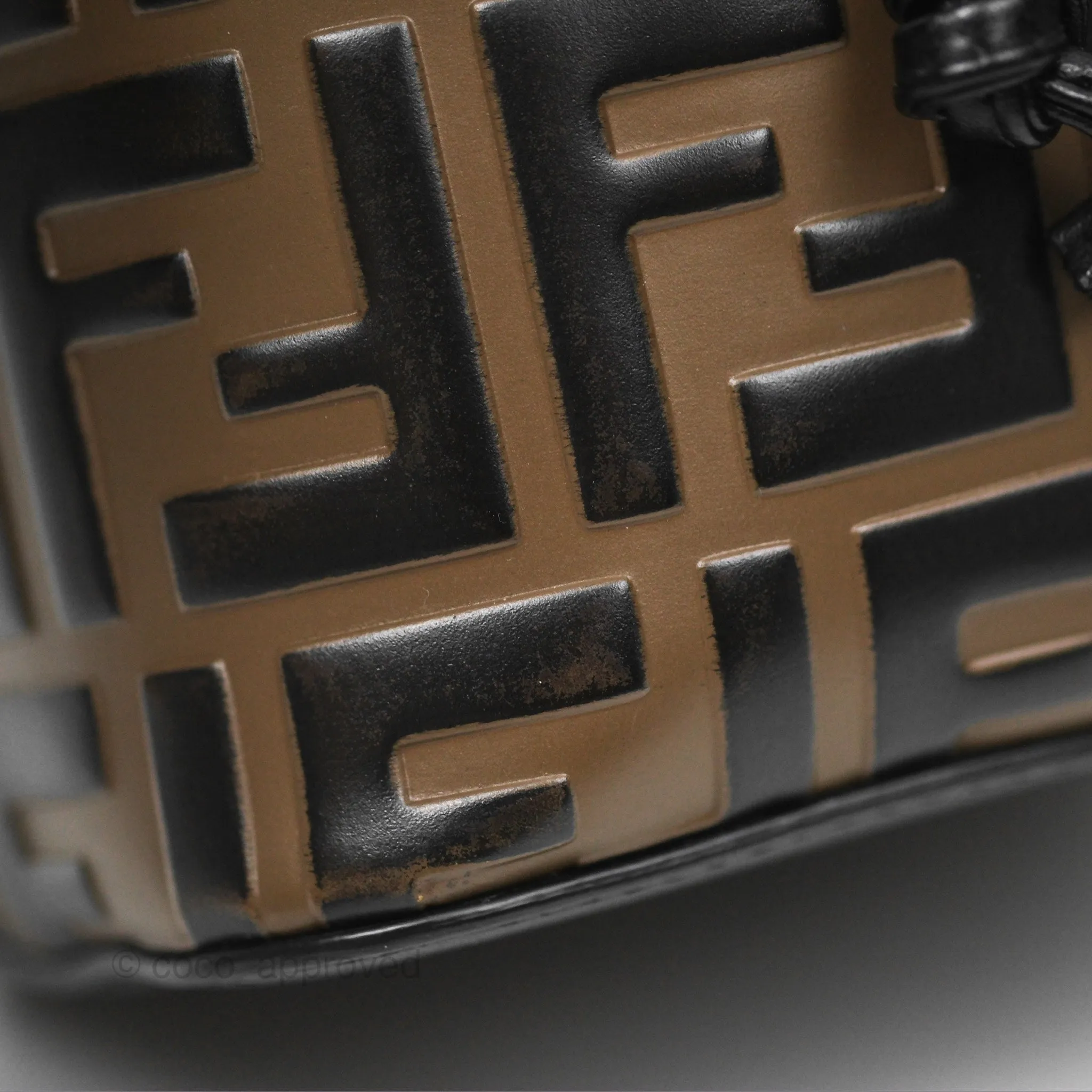 Fendi Mini Mon Tresor Bucket Bag FF Motif Brown