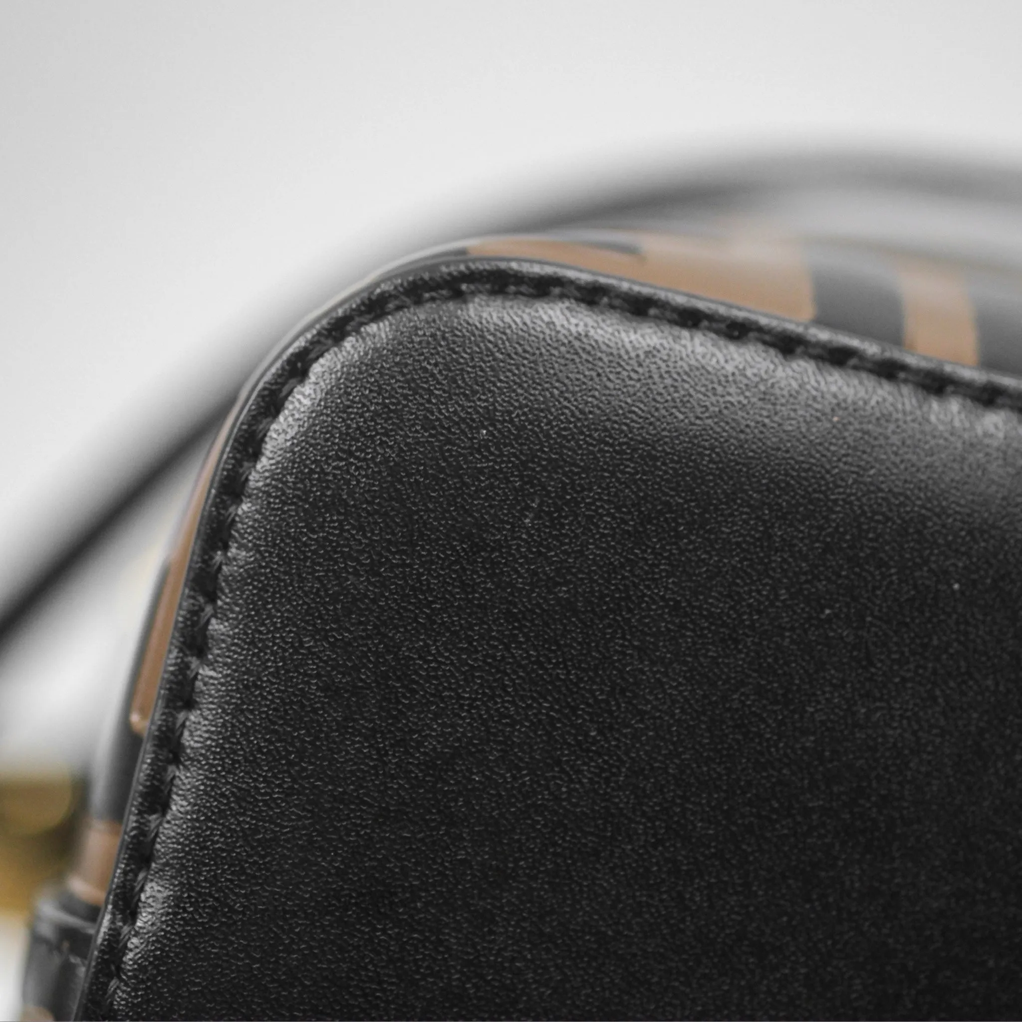 Fendi Mini Mon Tresor Bucket Bag FF Motif Brown