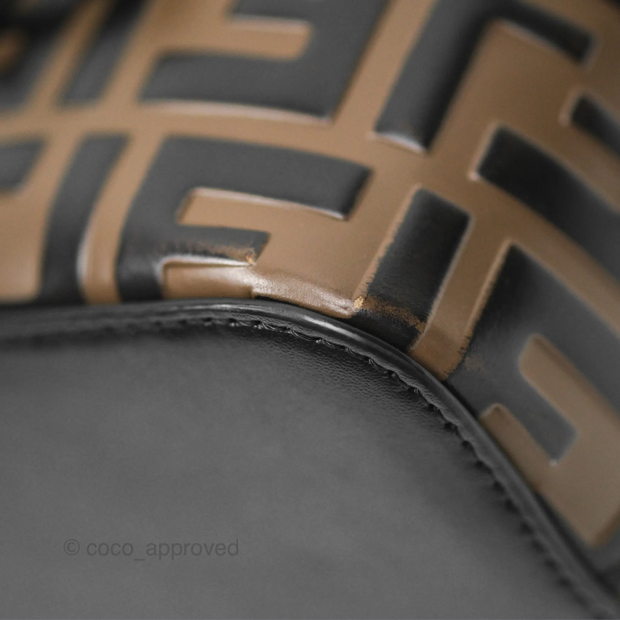 Fendi Mini Mon Tresor Bucket Bag FF Motif Brown