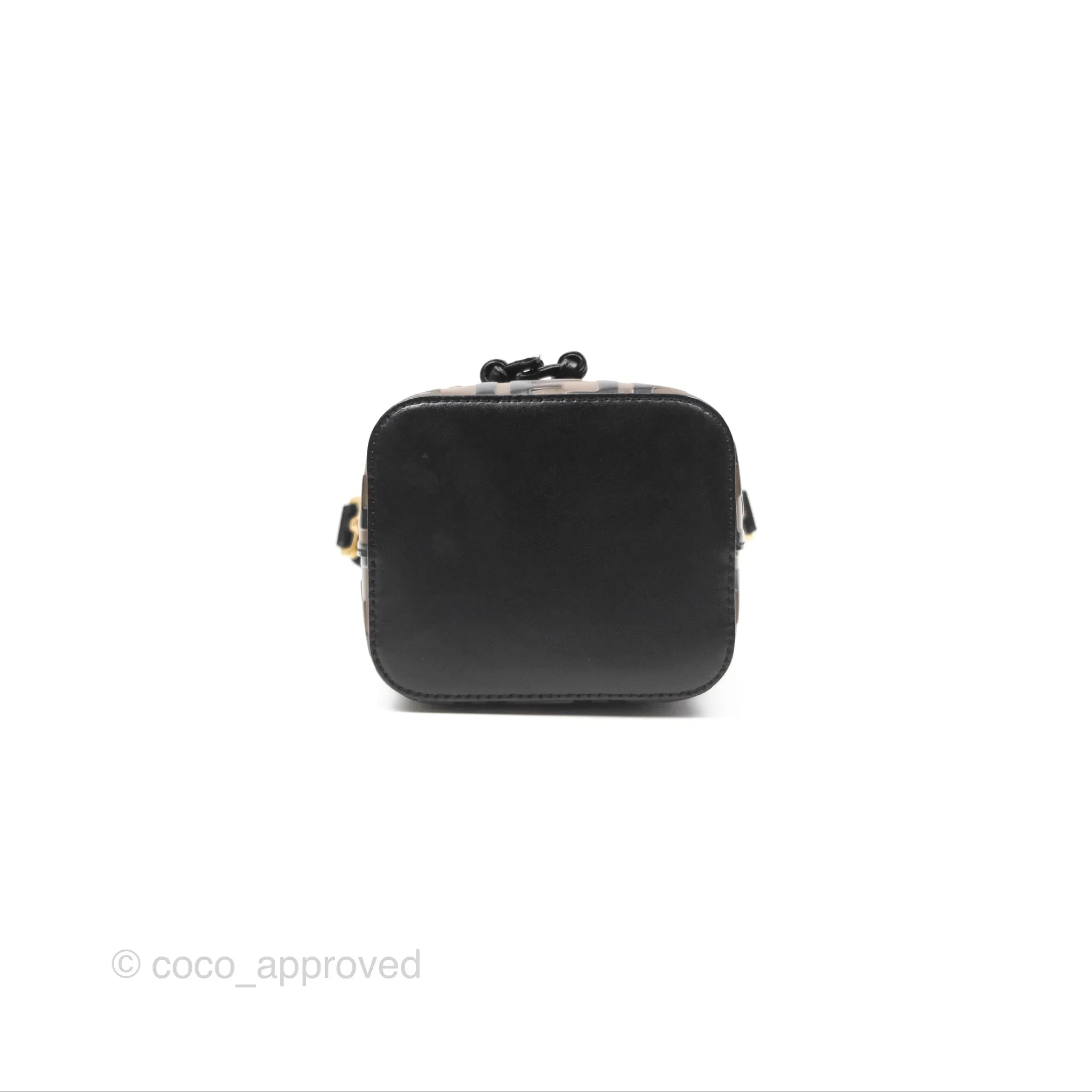 Fendi Mini Mon Tresor Bucket Bag FF Motif Brown