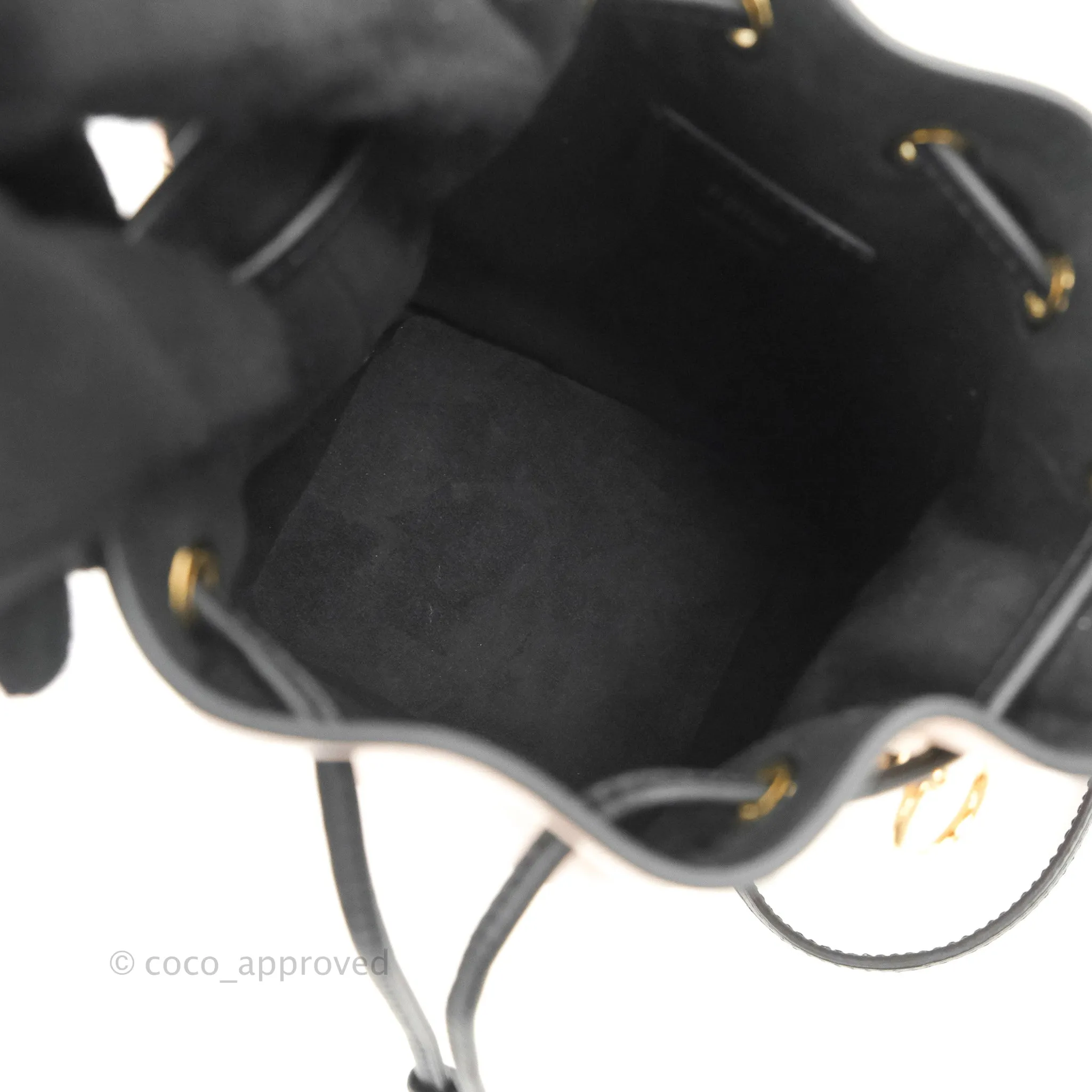 Fendi Mini Mon Tresor Bucket Bag Pink/Black Calfskin