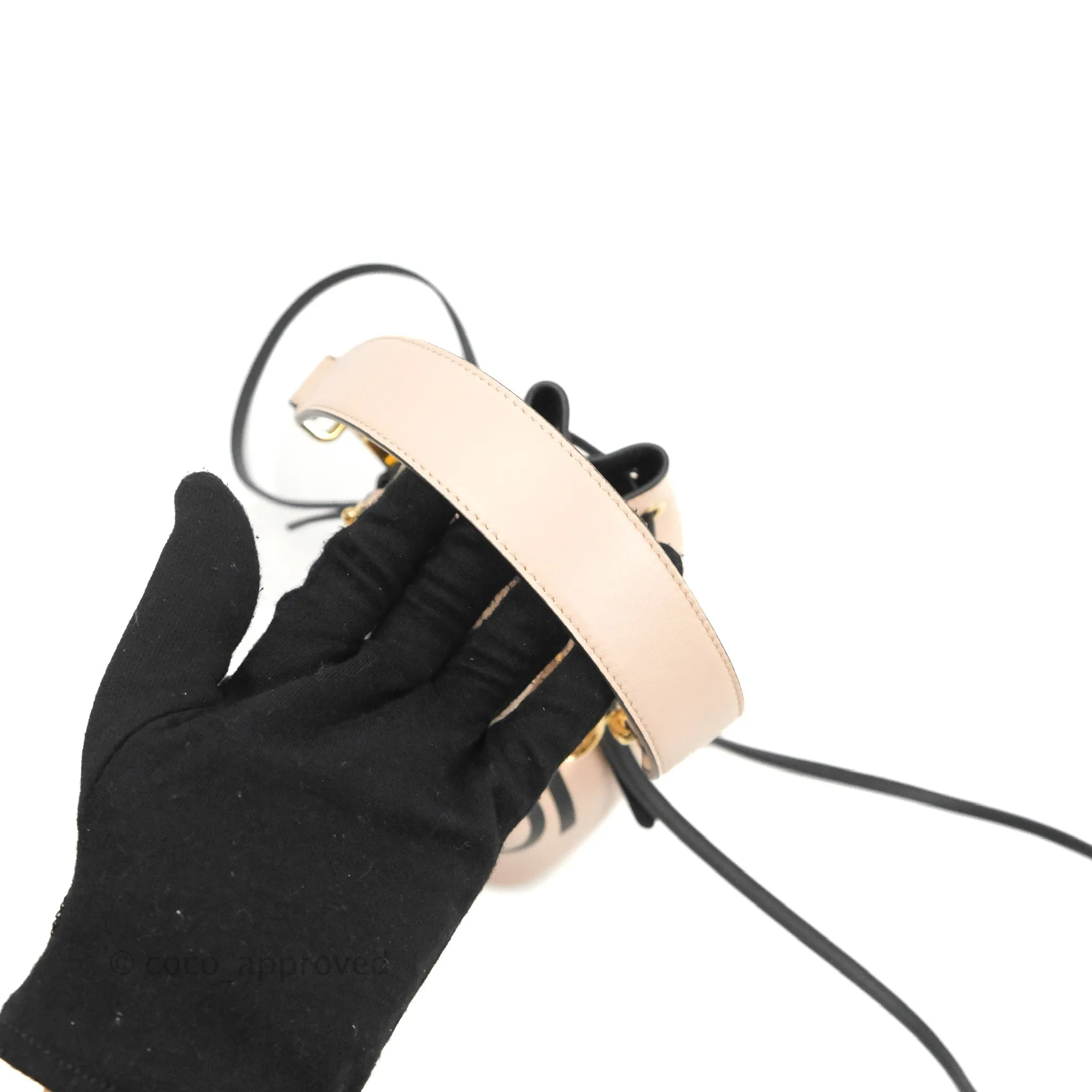 Fendi Mini Mon Tresor Bucket Bag Pink/Black Calfskin