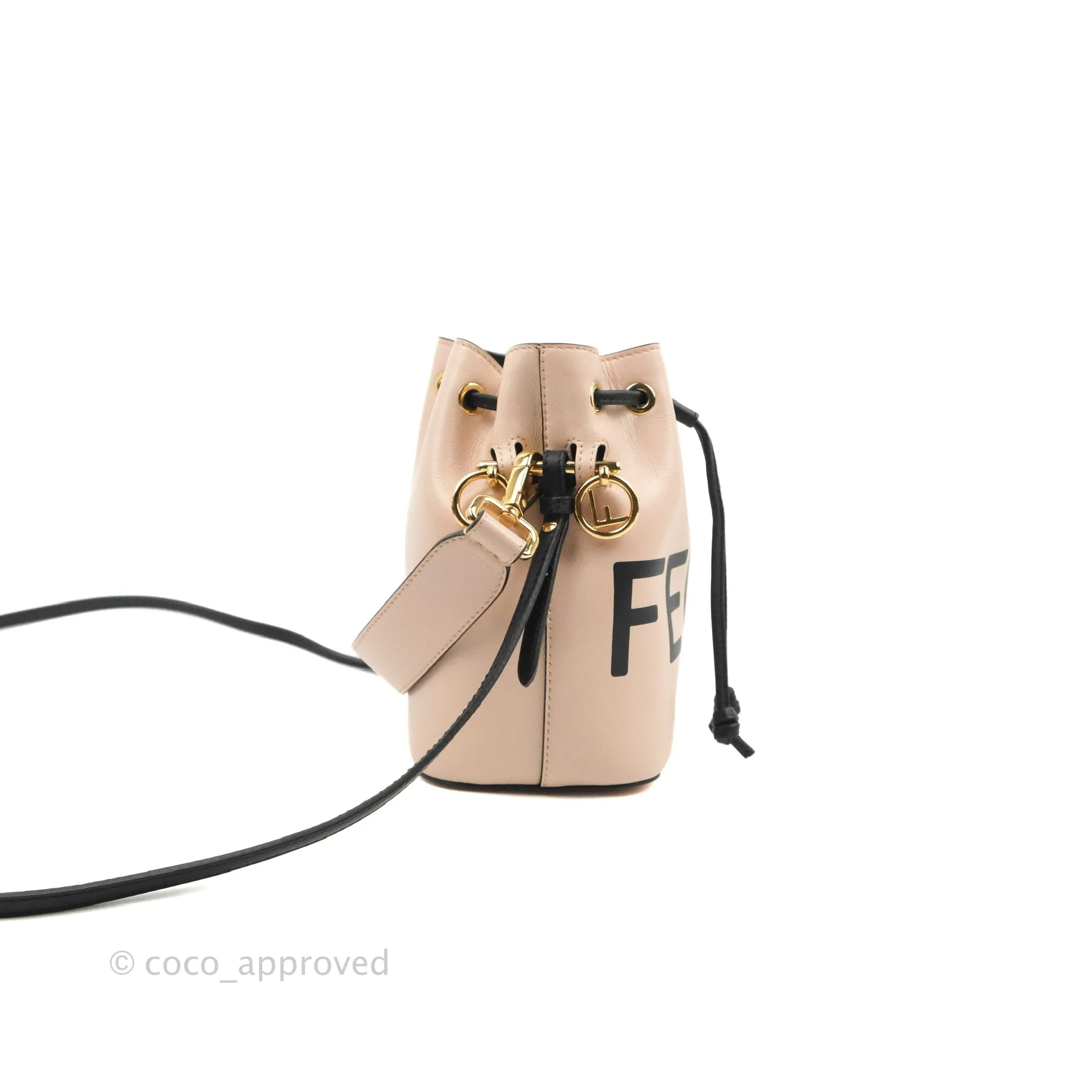 Fendi Mini Mon Tresor Bucket Bag Pink/Black Calfskin