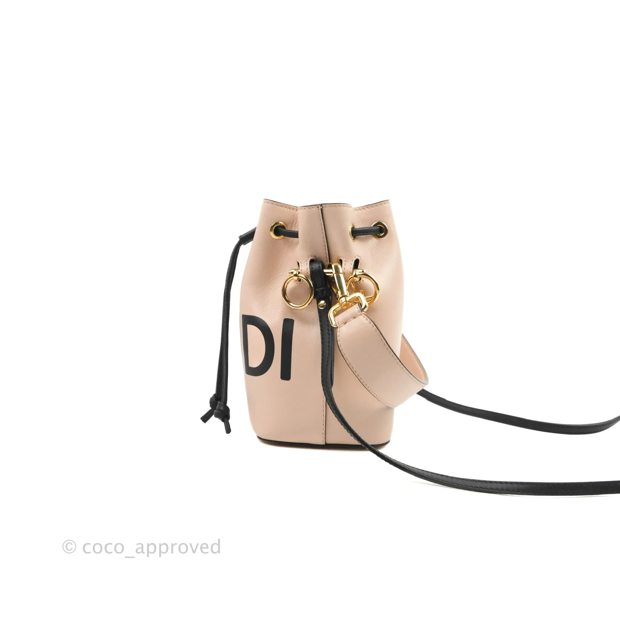 Fendi Mini Mon Tresor Bucket Bag Pink/Black Calfskin