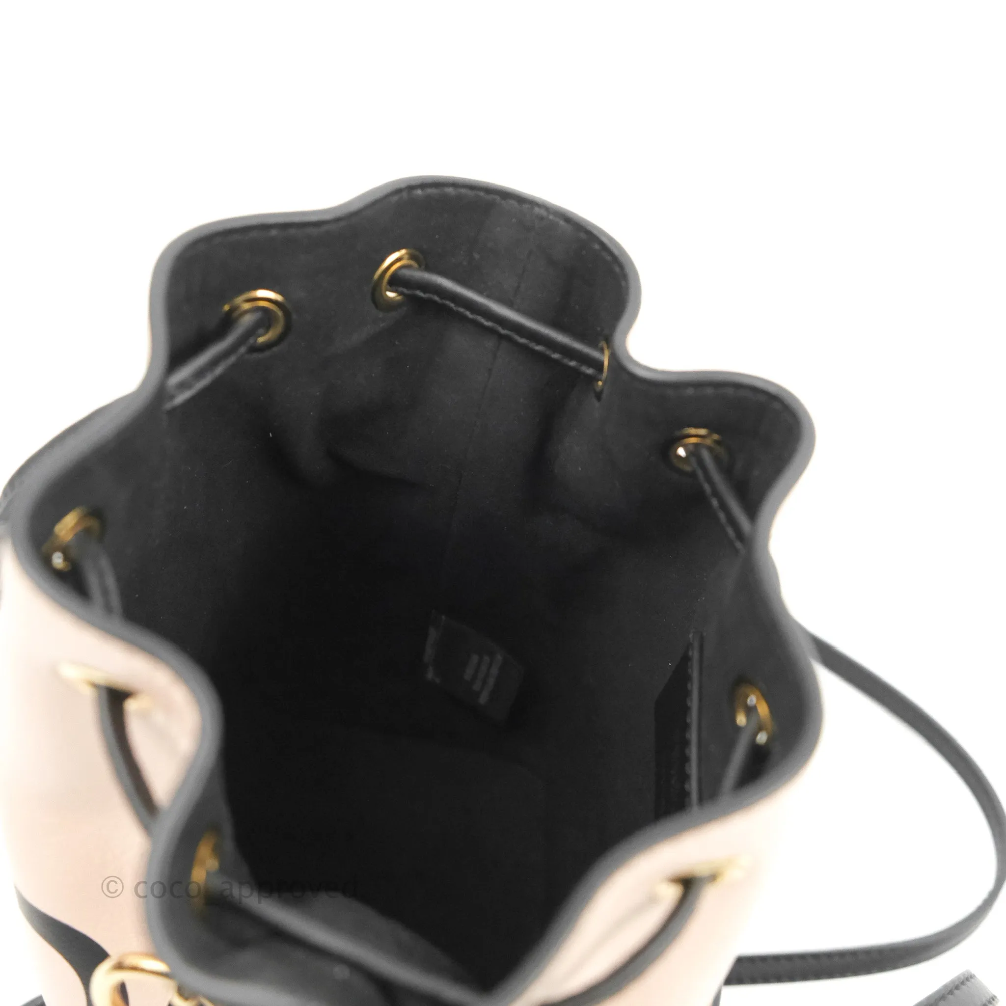 Fendi Mini Mon Tresor Bucket Bag Pink/Black Calfskin