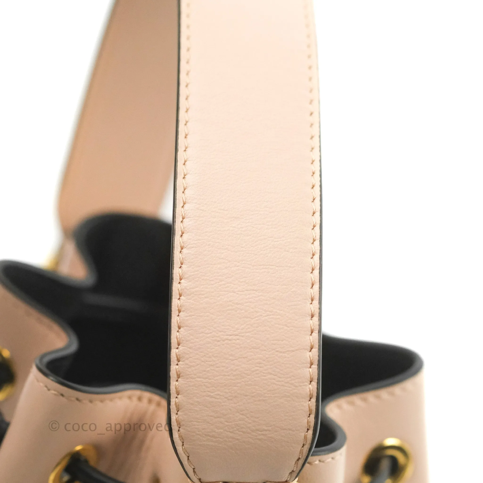 Fendi Mini Mon Tresor Bucket Bag Pink/Black Calfskin