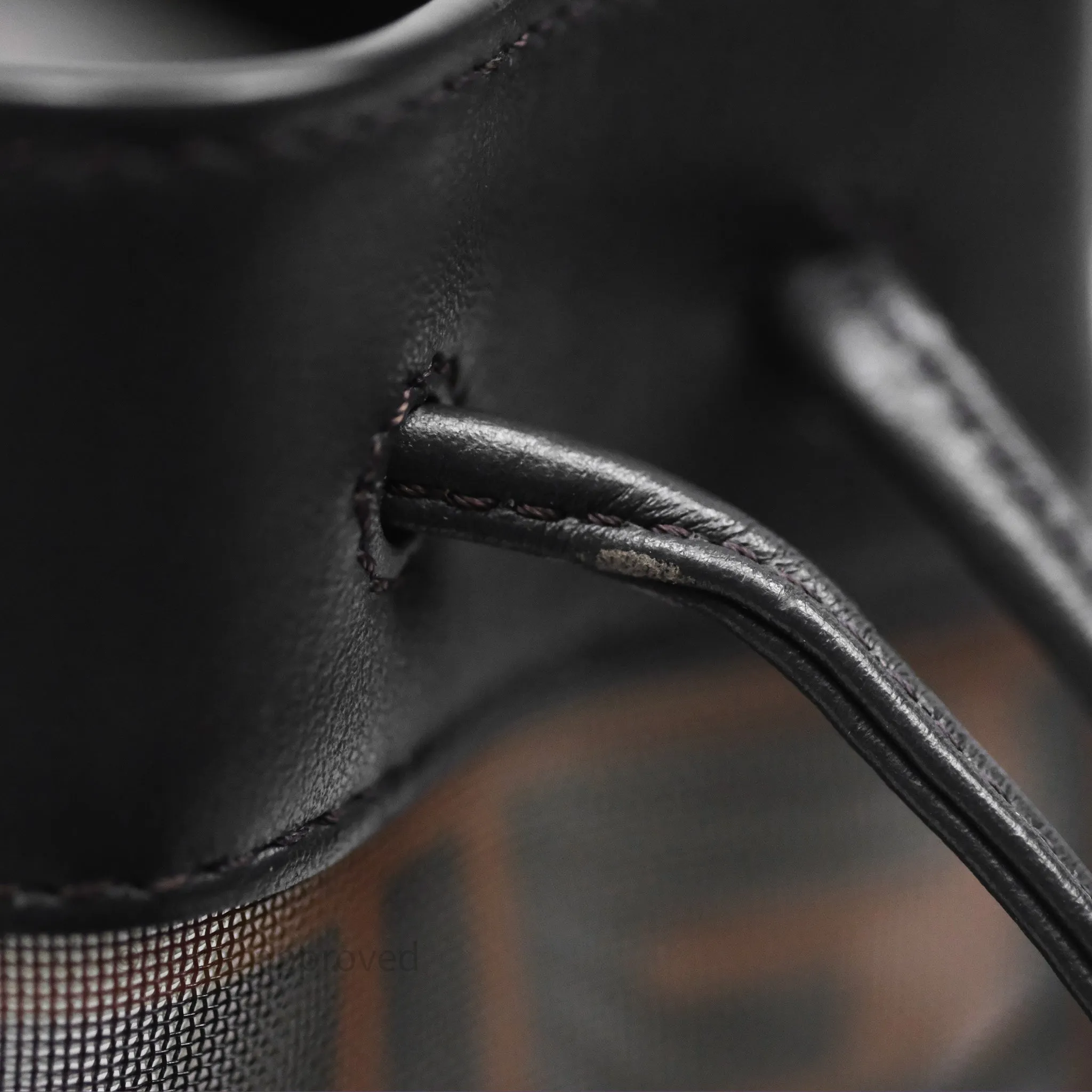 Fendi Mini Mon Tresor Bucket Bag Zucca See Through Mesh Brown/Black/Ebony