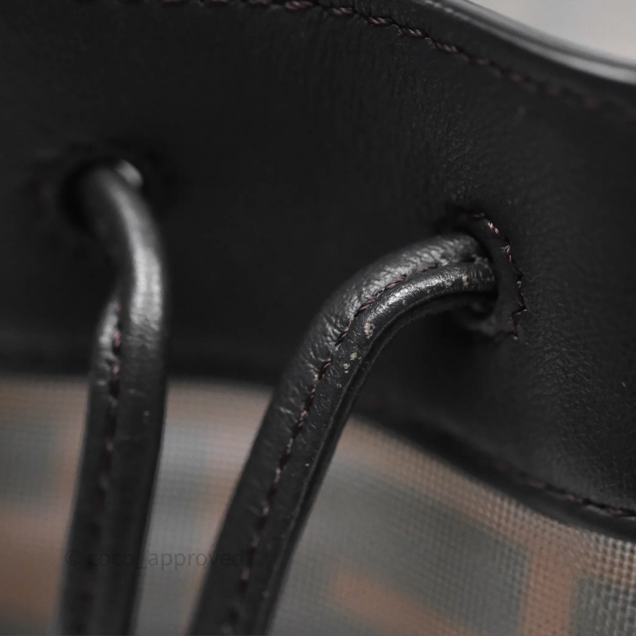 Fendi Mini Mon Tresor Bucket Bag Zucca See Through Mesh Brown/Black/Ebony