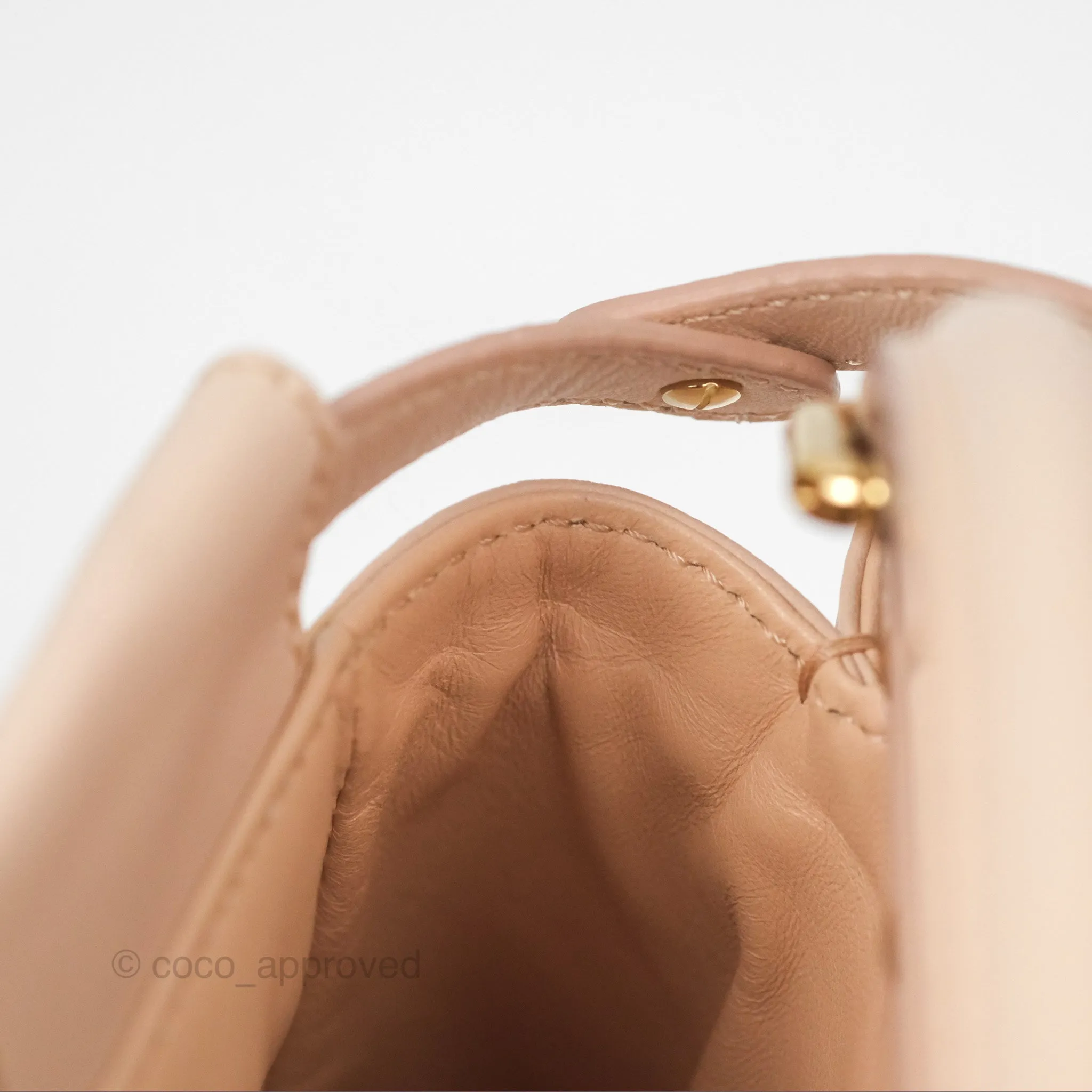 Fendi Mini Peekaboo Bag Light Pink Lambskin Gold Hardware
