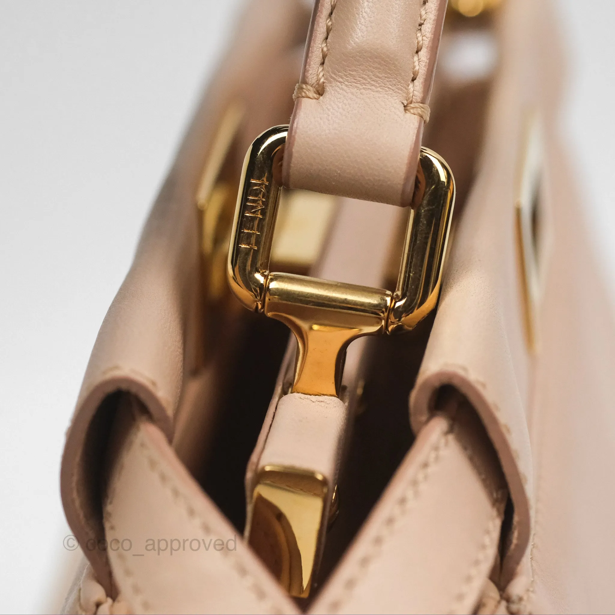 Fendi Mini Peekaboo Bag Light Pink Lambskin Gold Hardware