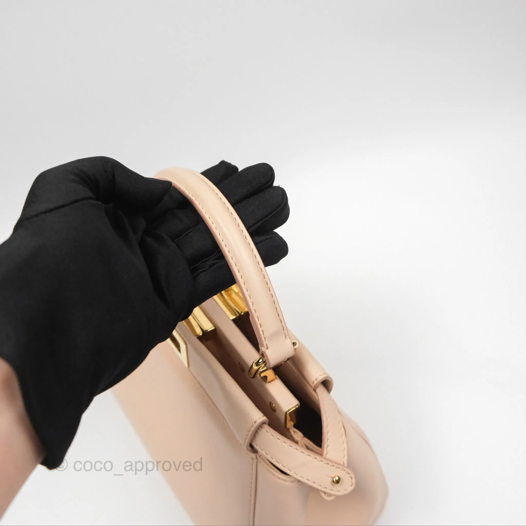 Fendi Mini Peekaboo Bag Light Pink Lambskin Gold Hardware