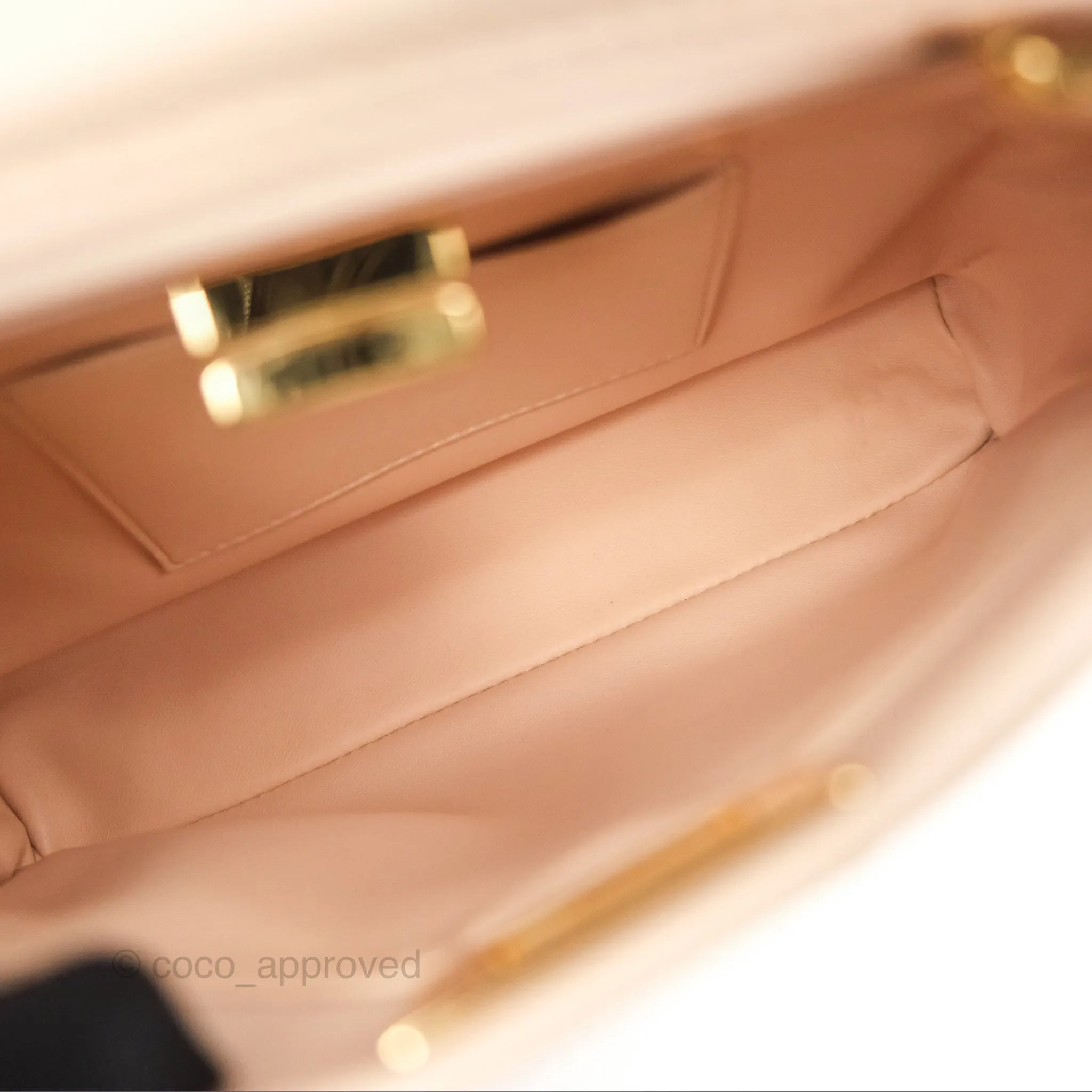 Fendi Mini Peekaboo Bag Light Pink Lambskin Gold Hardware