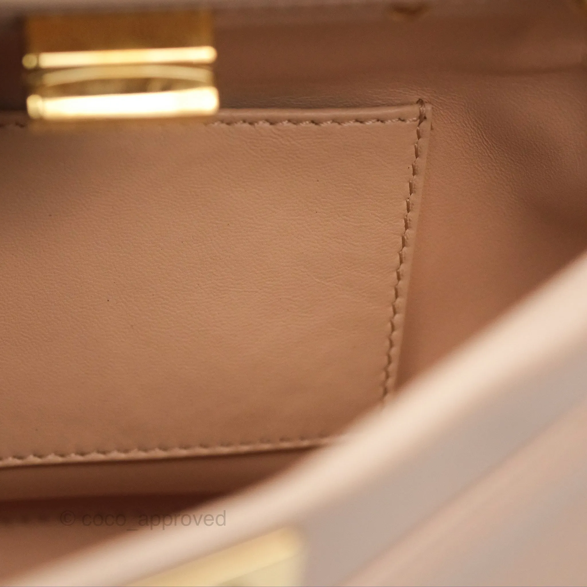 Fendi Mini Peekaboo Bag Light Pink Lambskin Gold Hardware