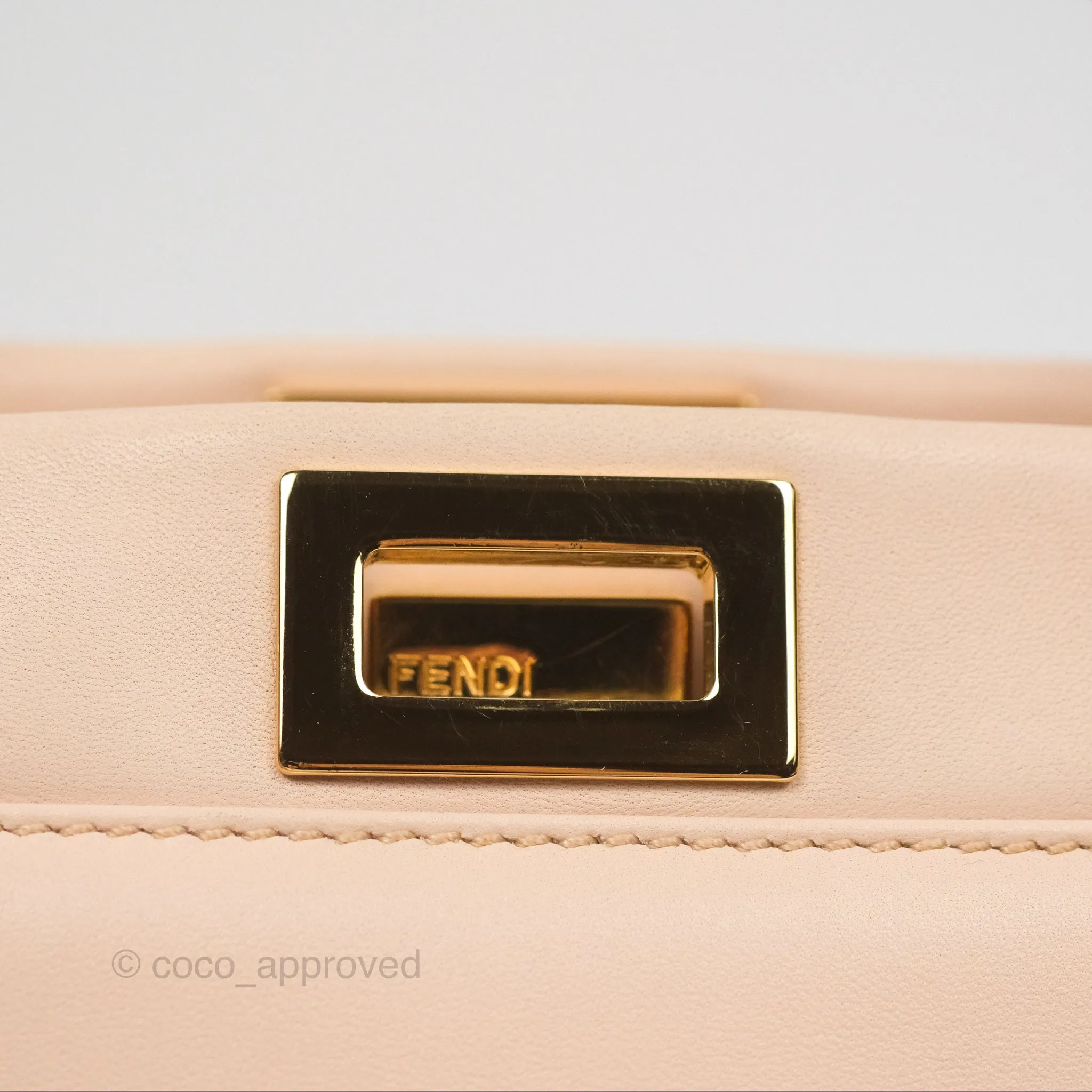 Fendi Mini Peekaboo Bag Light Pink Lambskin Gold Hardware