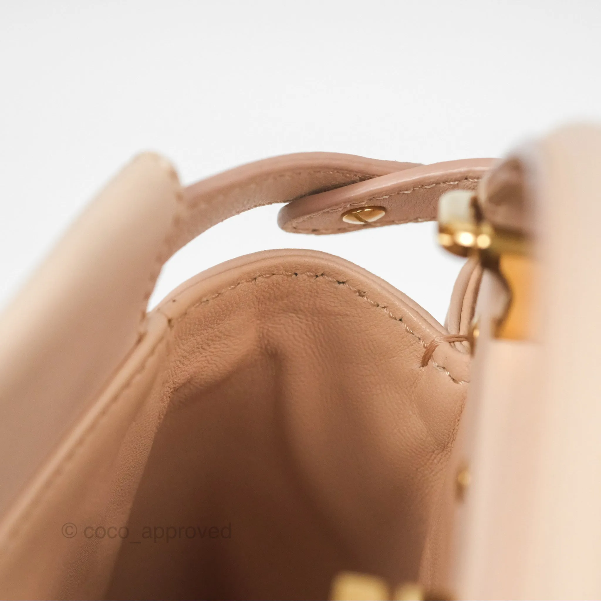 Fendi Mini Peekaboo Bag Light Pink Lambskin Gold Hardware