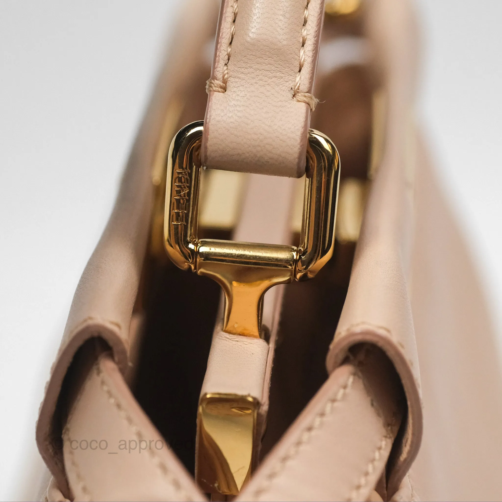 Fendi Mini Peekaboo Bag Light Pink Lambskin Gold Hardware